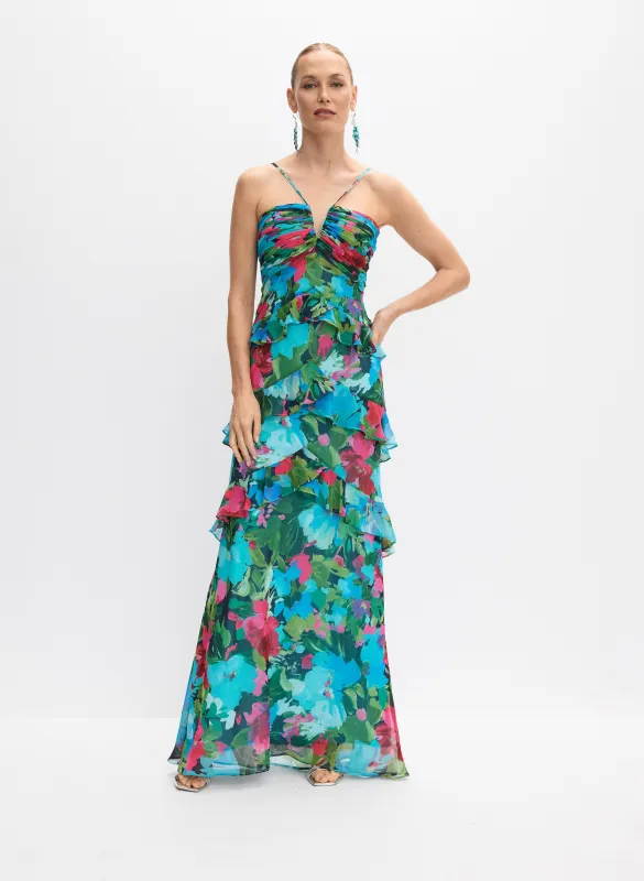 BA Nites - Floral Chiffon Dress made by Melanie Lyne