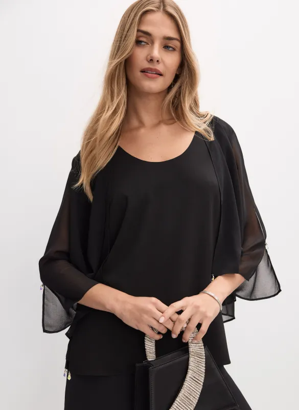 Joseph Ribkoff - Chiffon Blouse & Cover-Up Set made by Melanie Lyne