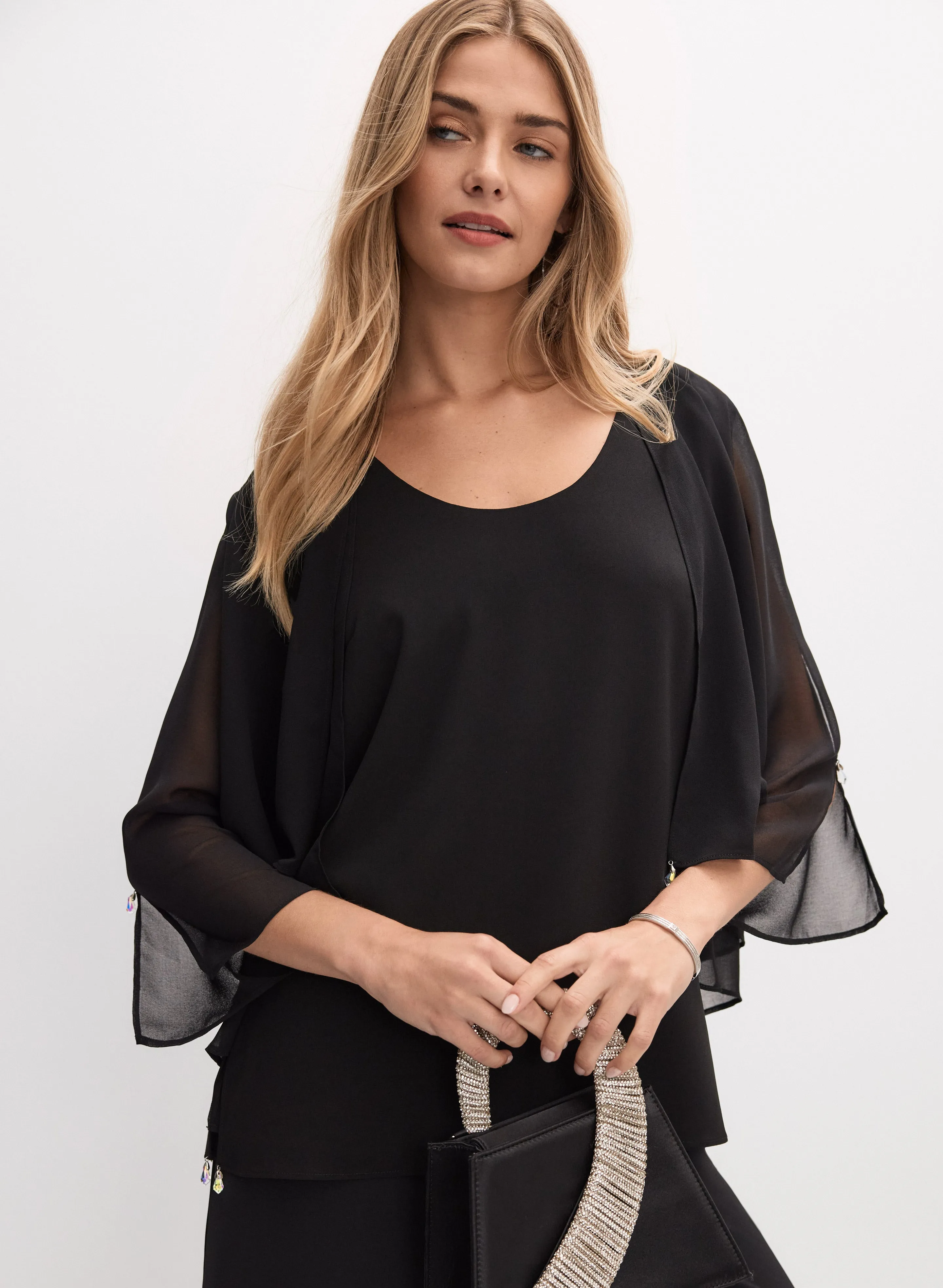 Joseph Ribkoff - Chiffon Blouse & Cover-Up Set sold by Melanie Lyne