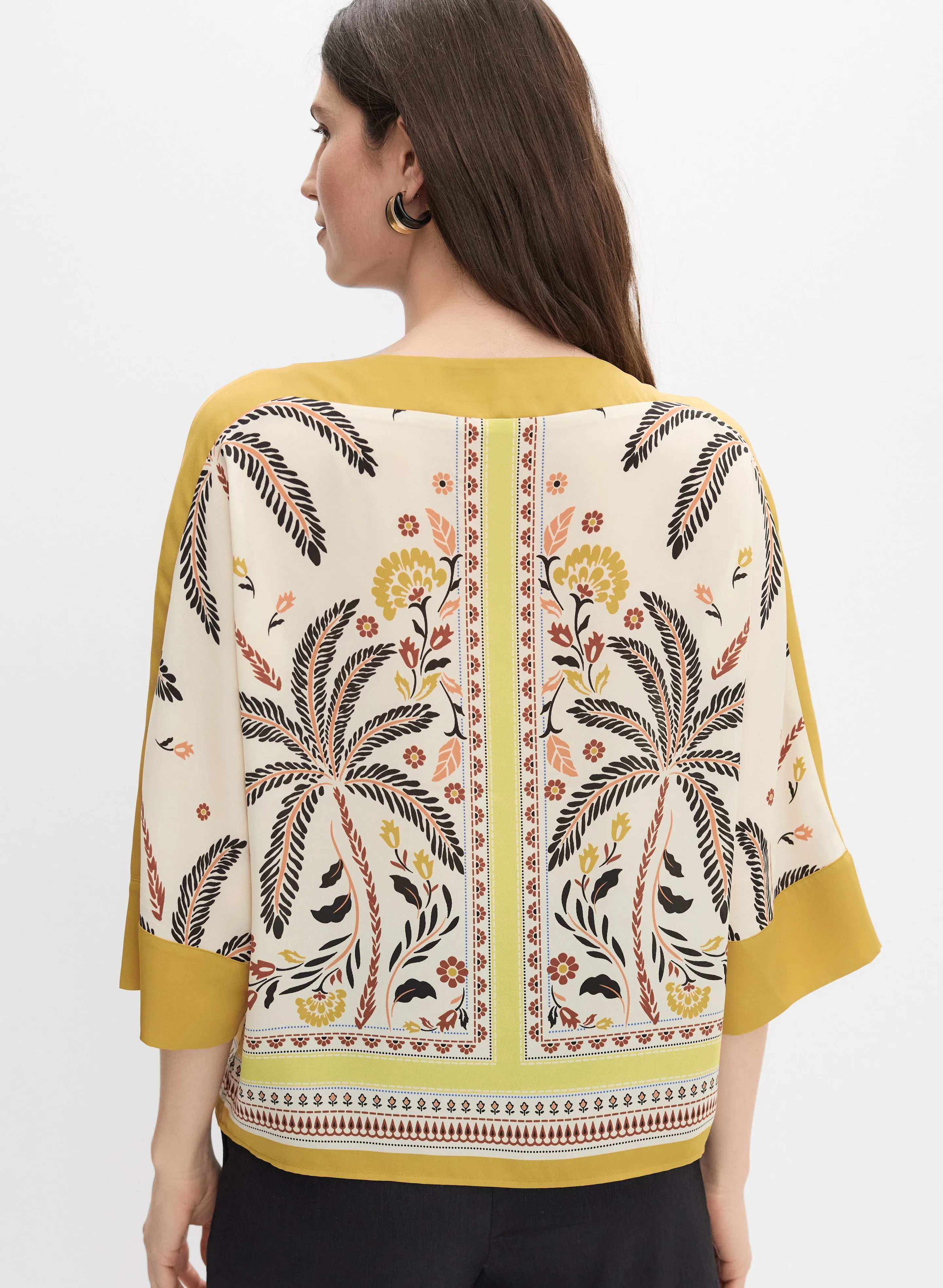 Palm Tree Print Blouse sold by Melanie Lyne product image thumbnail 4