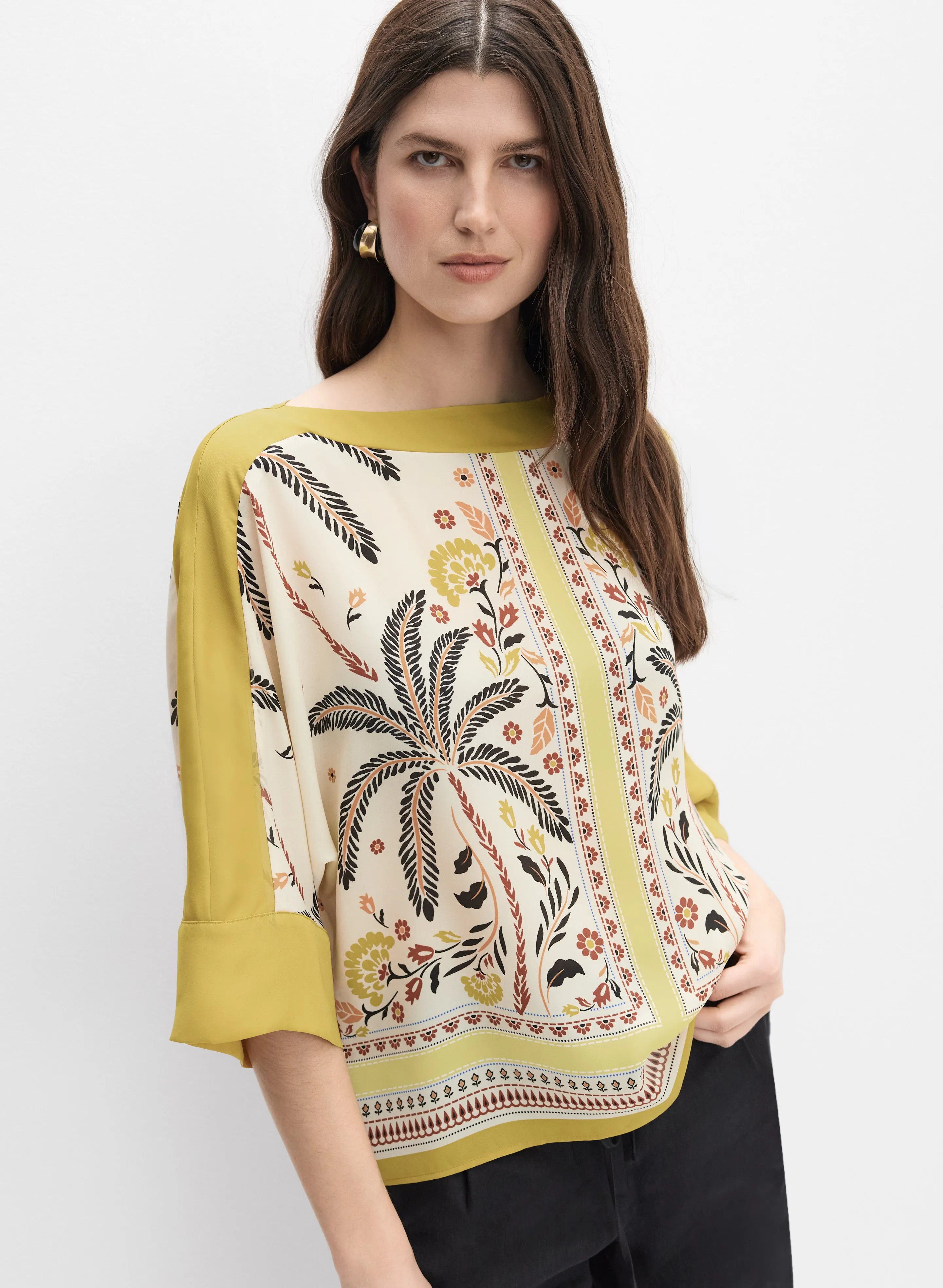 Palm Tree Print Blouse sold by Melanie Lyne product image thumbnail 5