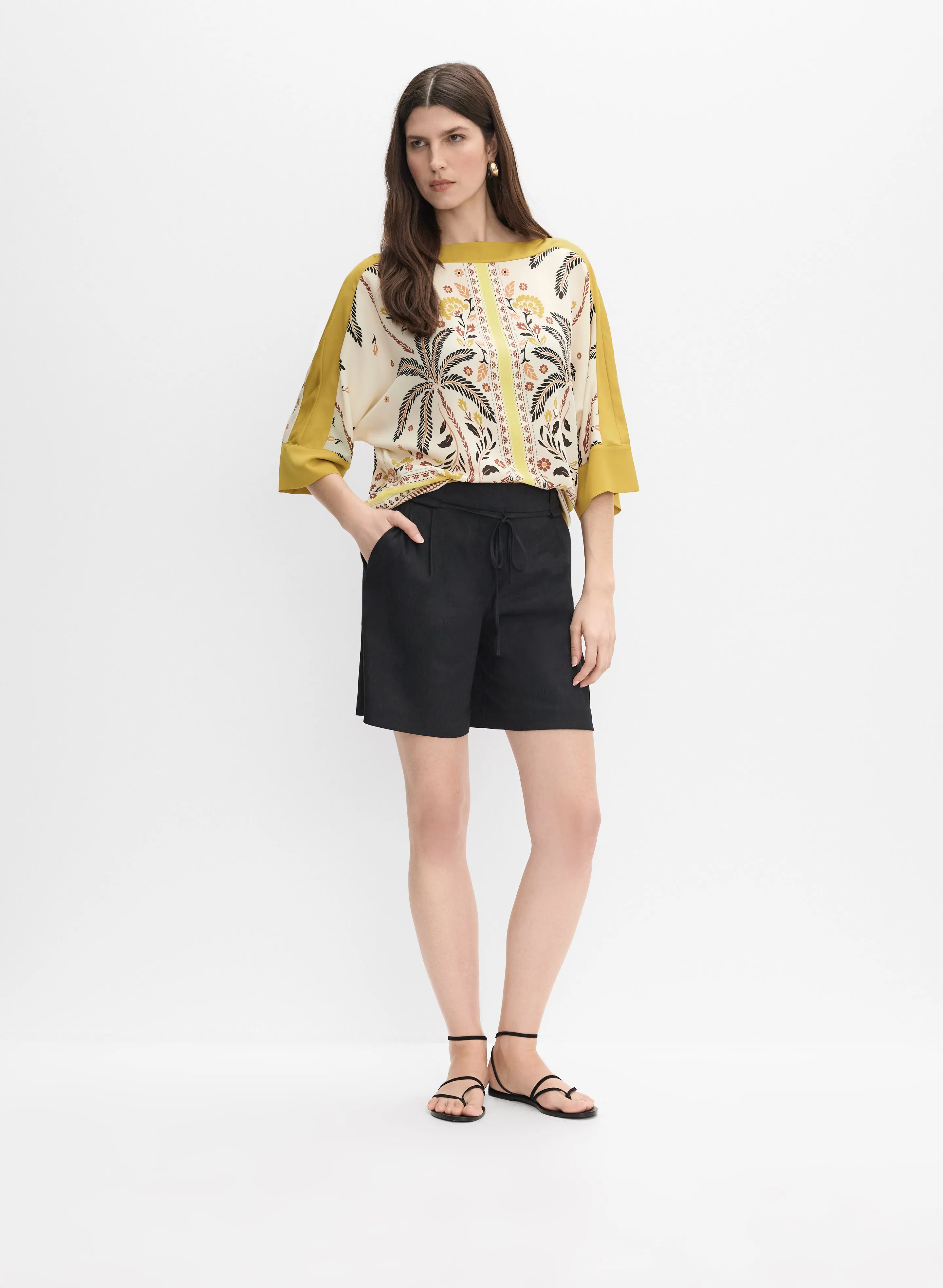 Palm Tree Print Blouse sold by Melanie Lyne product image thumbnail 3