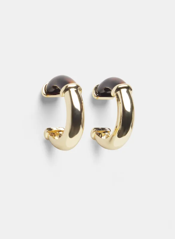 Resin Hoop Earrings made by Melanie Lyne