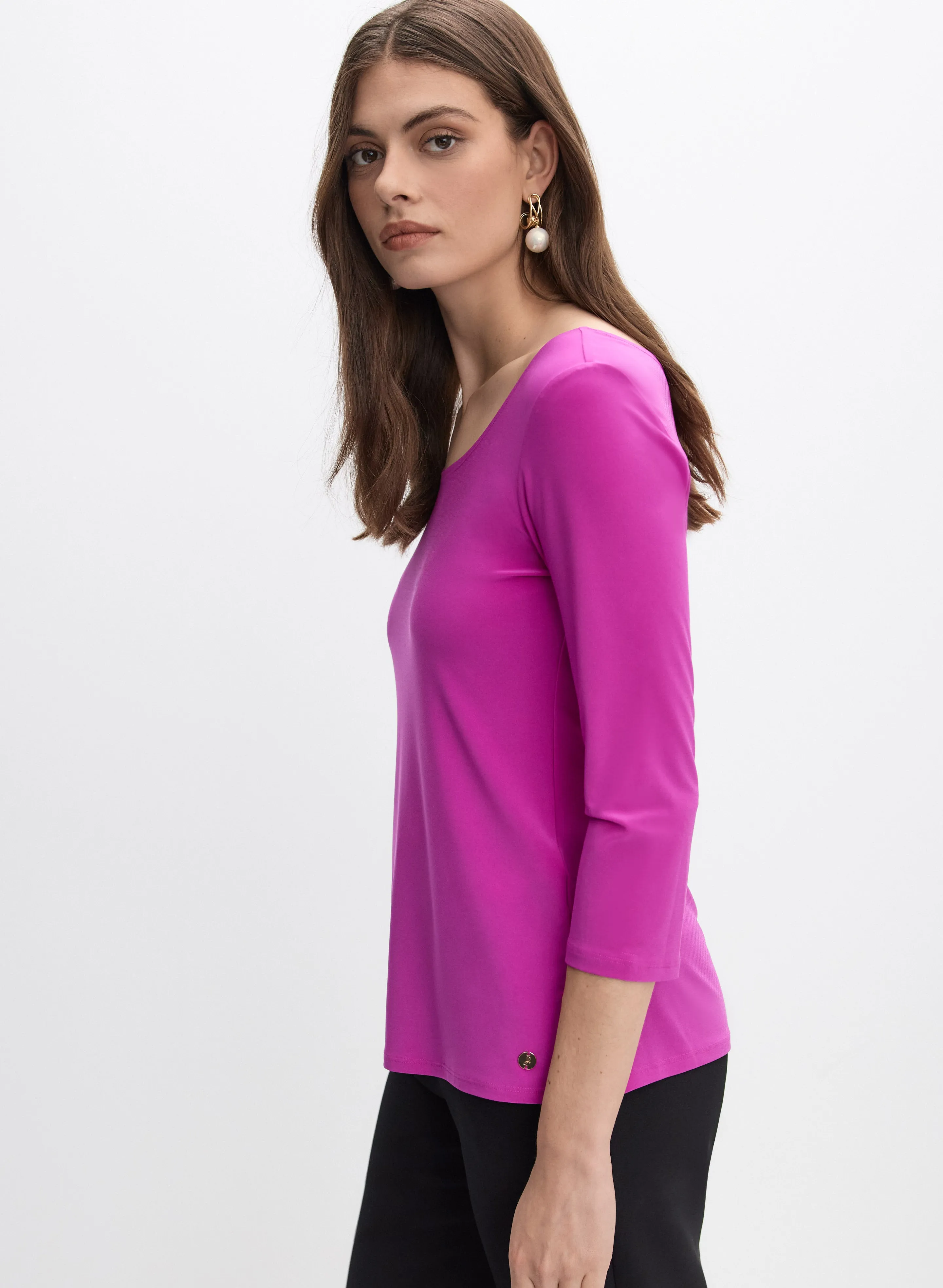 Joseph Ribkoff - Scoop Neck Top sold by Melanie Lyne product image thumbnail 2