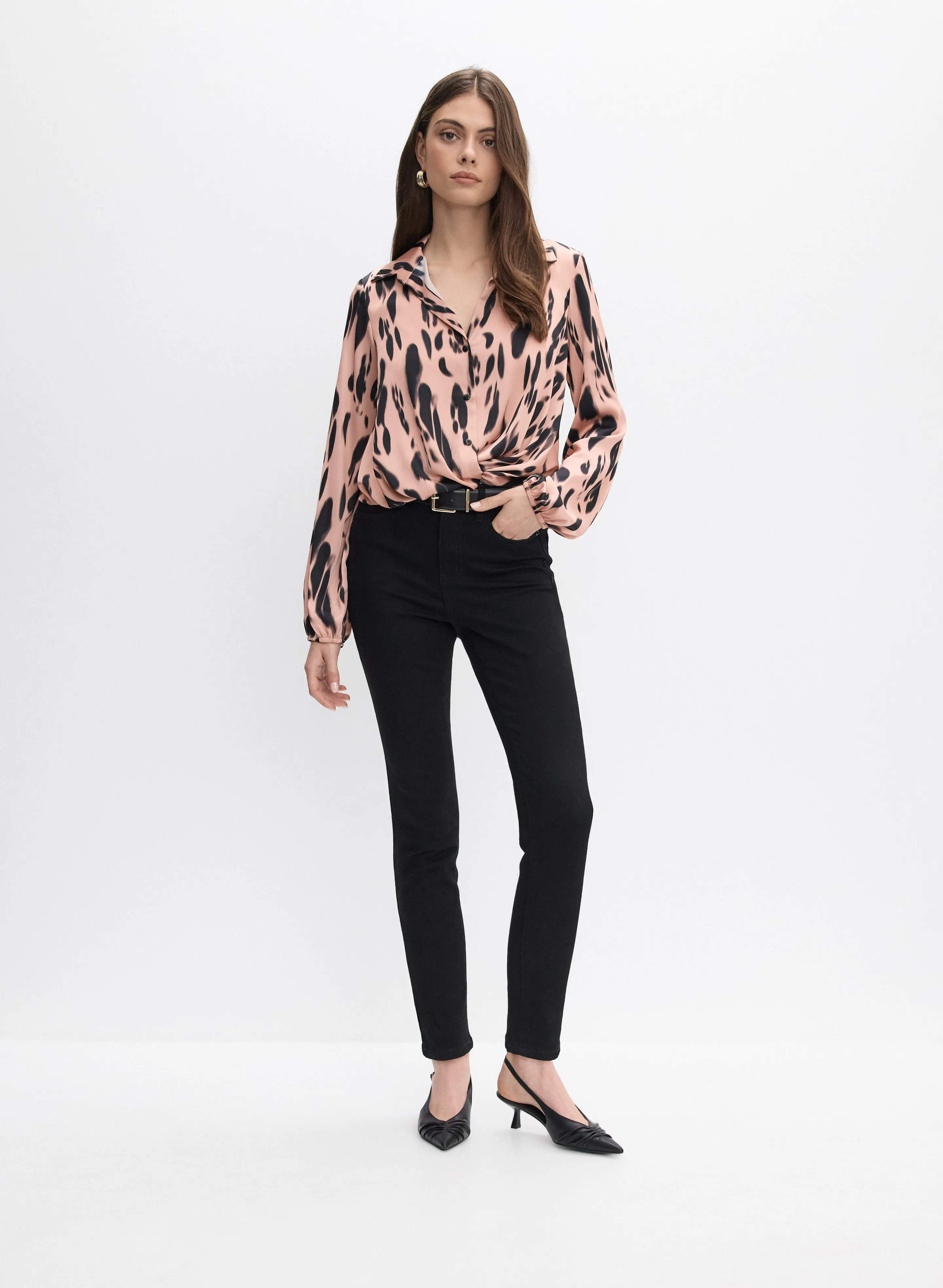 Joseph Ribkoff - Animal Print Satin Blouse sold by Melanie Lyne product image thumbnail 4