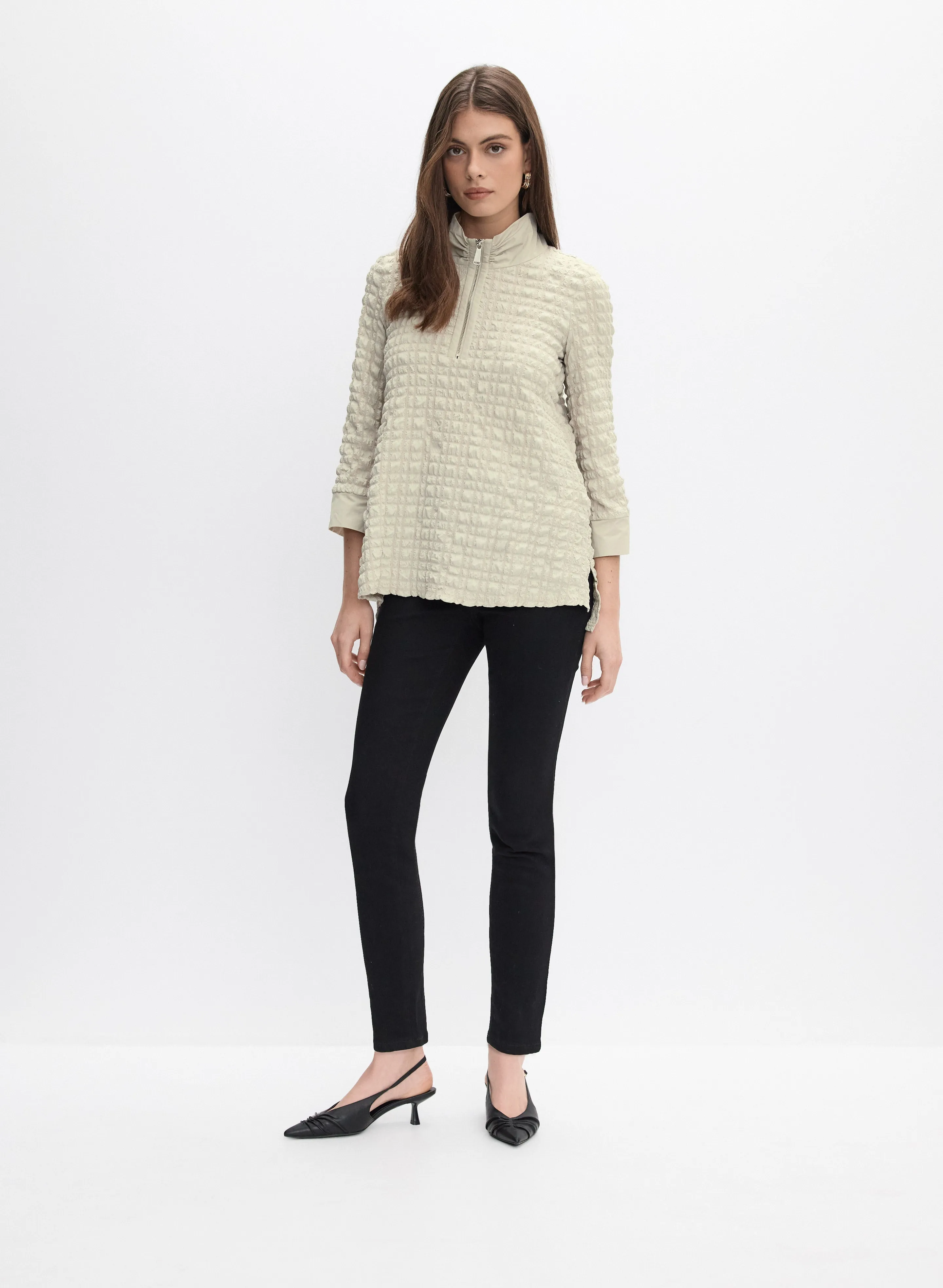 Joseph Ribkoff - Textured Mock Neck Top sold by Melanie Lyne product image thumbnail 4