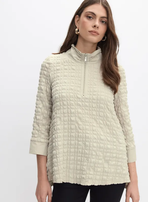 Joseph Ribkoff - Textured Mock Neck Top made by Melanie Lyne