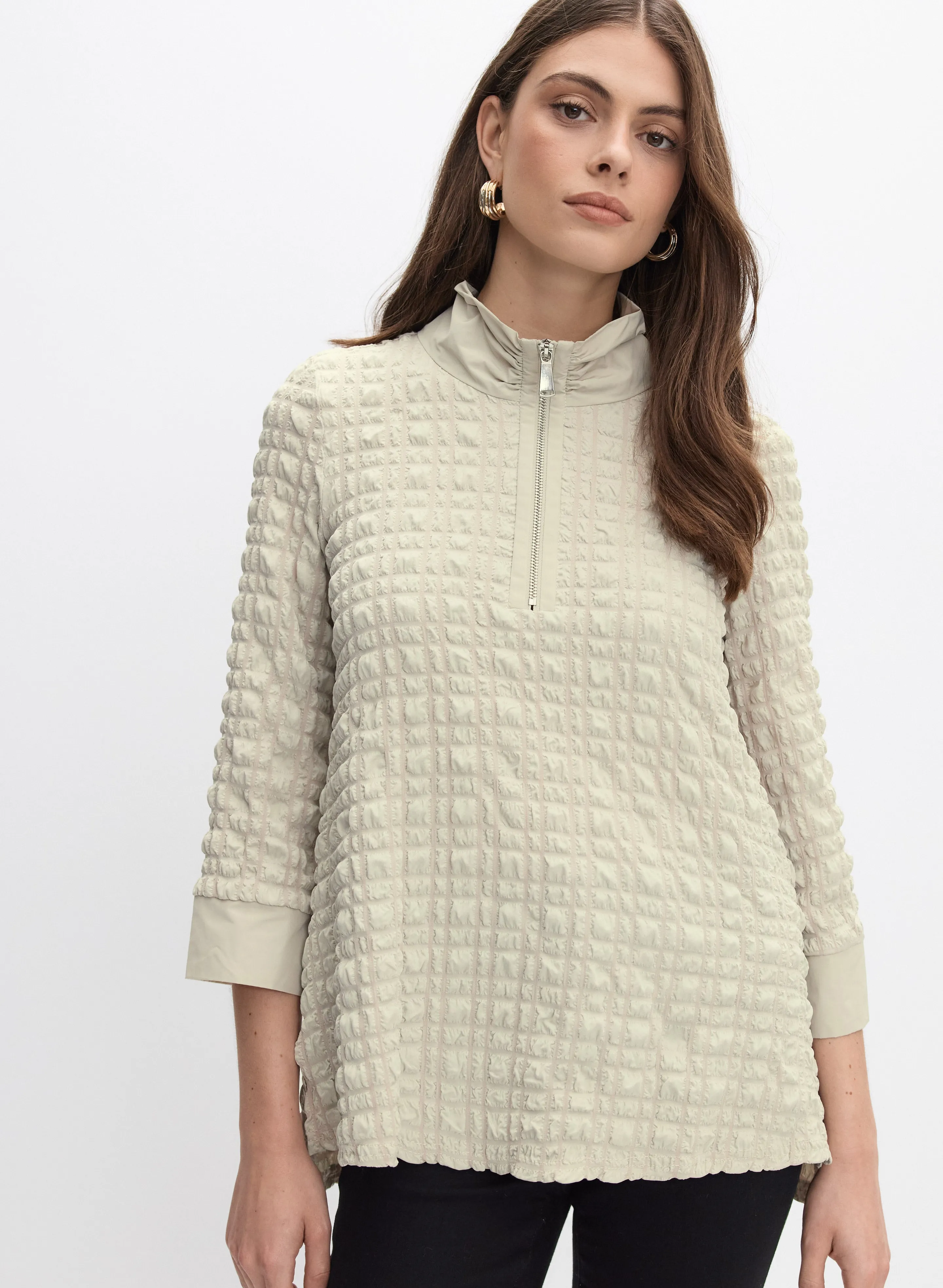 Joseph Ribkoff - Textured Mock Neck Top sold by Melanie Lyne