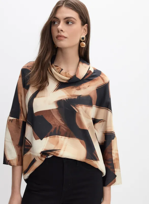 Joseph Ribkoff - Abstract Print Blouse made by Melanie Lyne