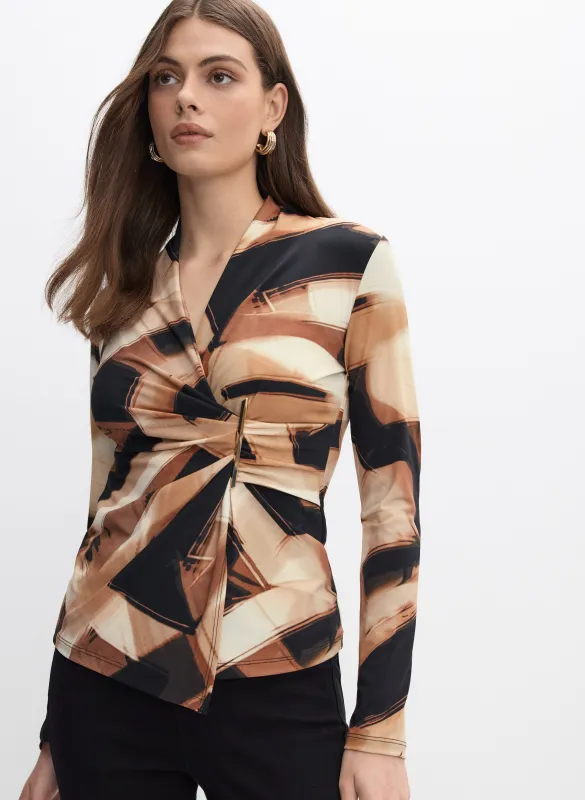 Joseph Ribkoff - Abstract Print Top made by Melanie Lyne