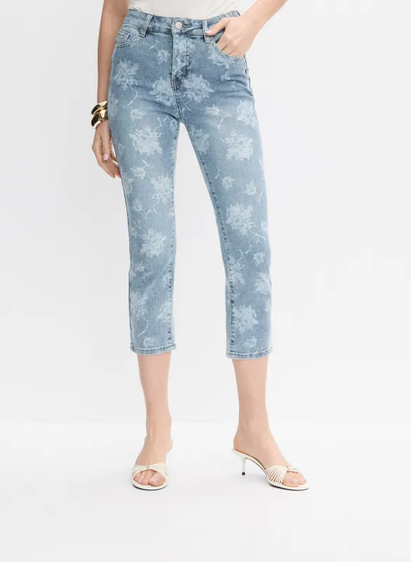 Floral Denim Capris made by Melanie Lyne