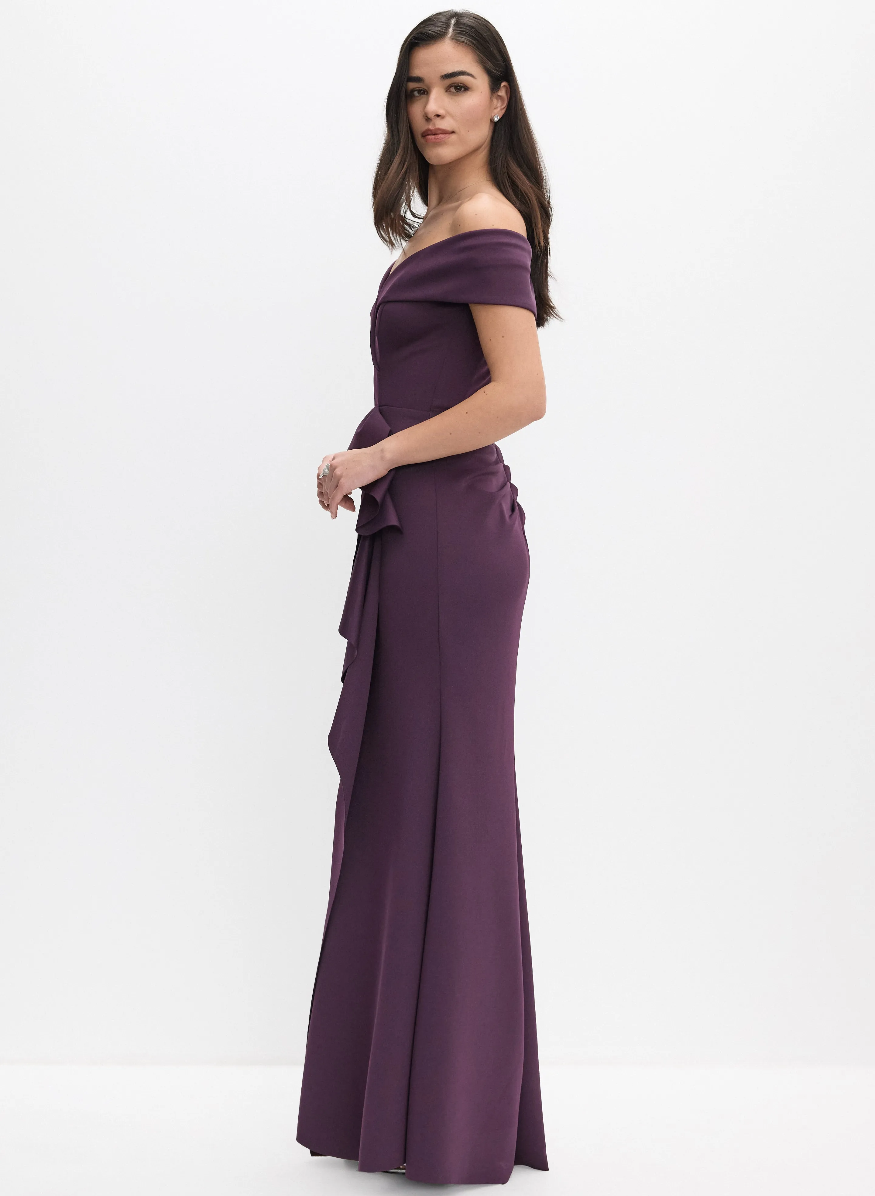 BA Nites - Off-The-Shoulder Ruffle Dress sold by Melanie Lyne product image thumbnail 2