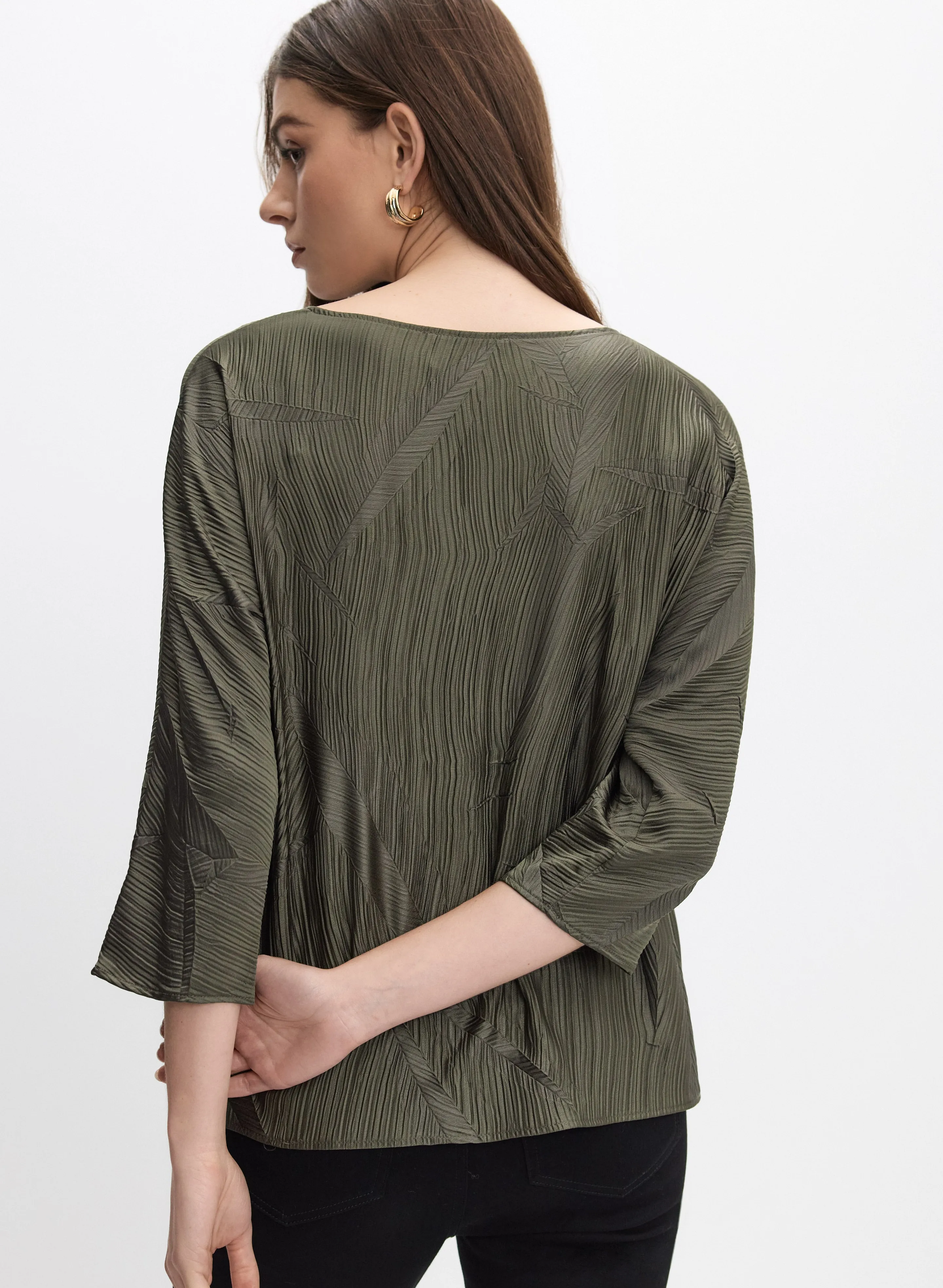 Joseph Ribkoff - Pleated Satin Blouse sold by Melanie Lyne product image thumbnail 3