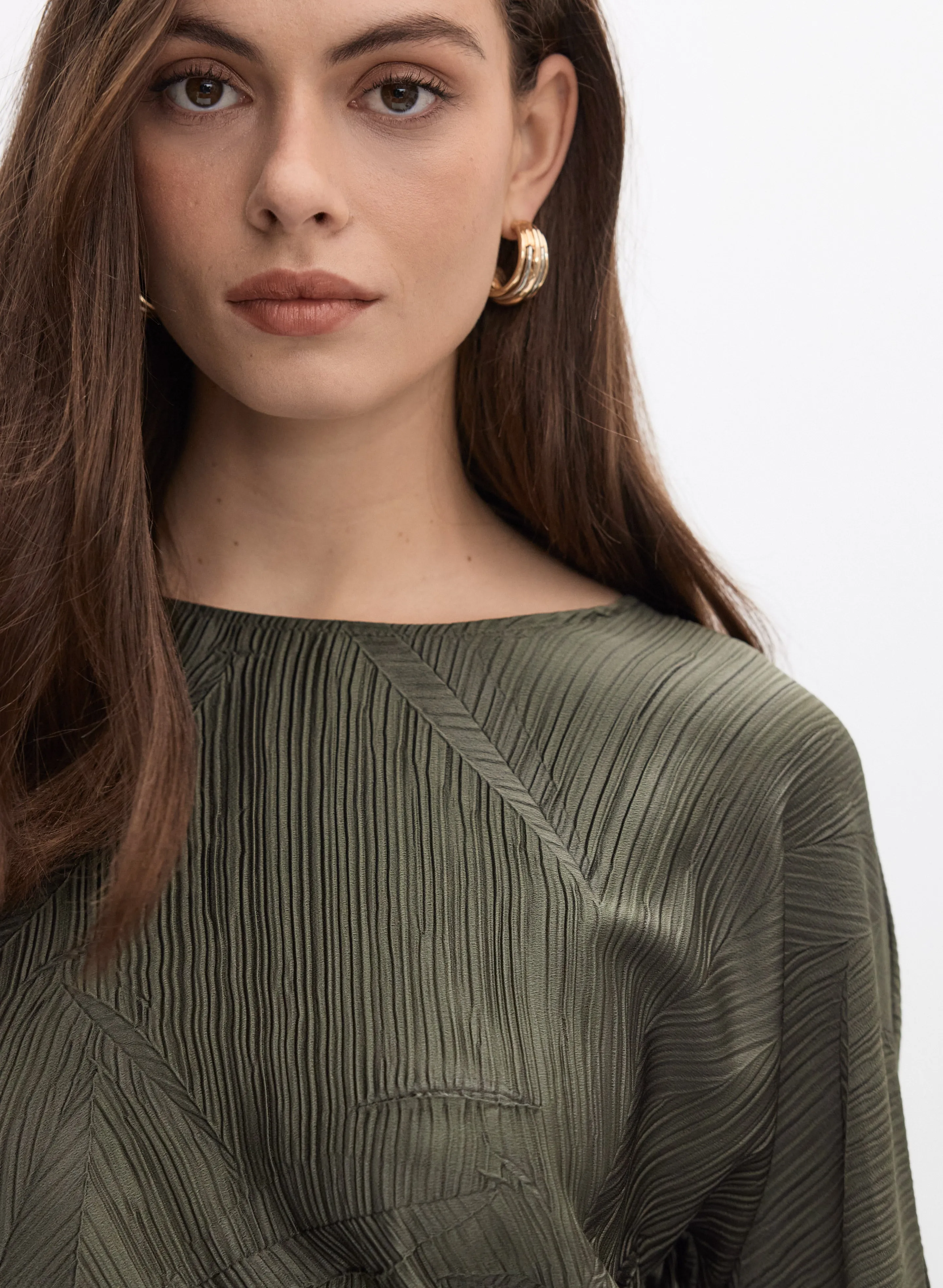 Joseph Ribkoff - Pleated Satin Blouse sold by Melanie Lyne product image thumbnail 5