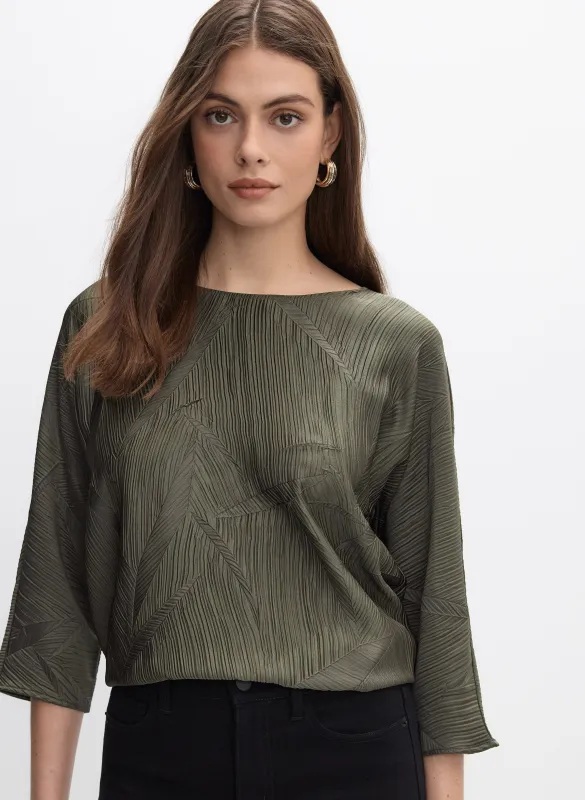 Joseph Ribkoff - Pleated Satin Blouse made by Melanie Lyne