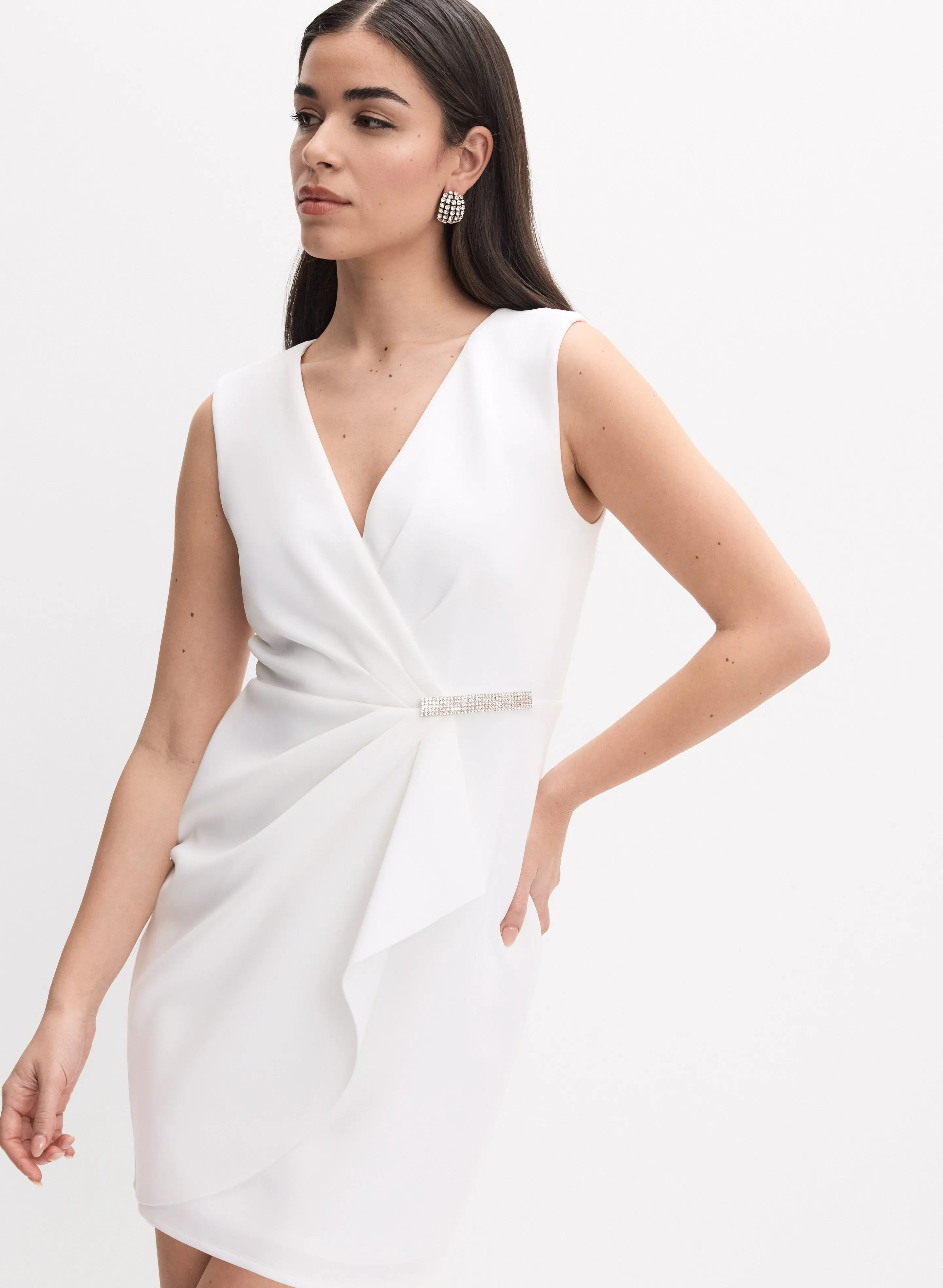 V-Neck Crystal Detail Dress sold by Melanie Lyne product image thumbnail 5