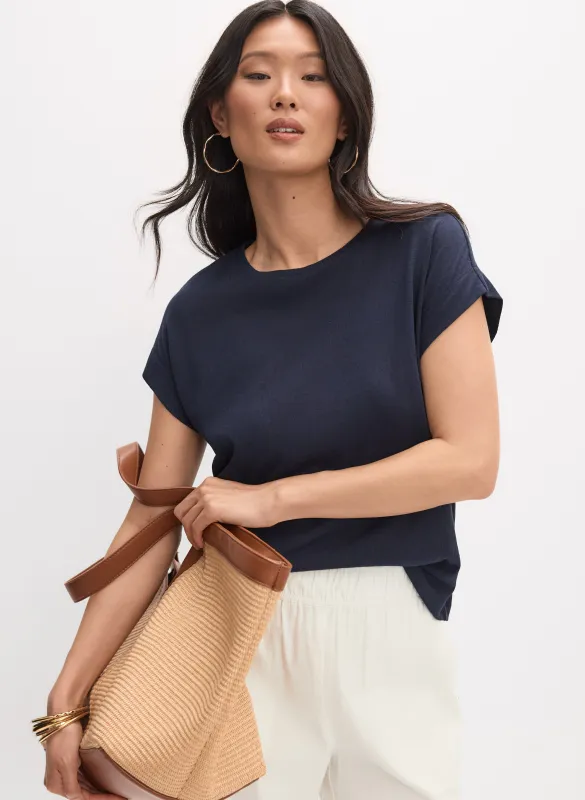 Linen-Blend Top made by Melanie Lyne