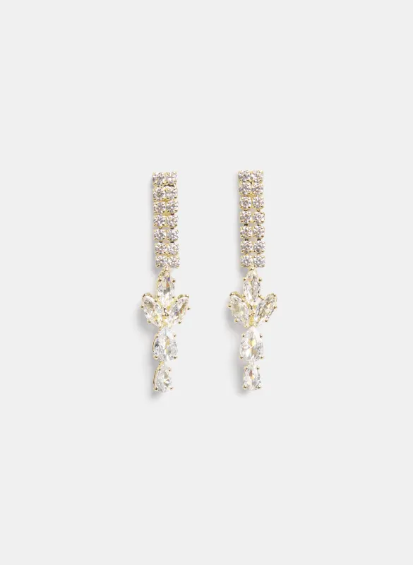 Cubic Zirconia Drop Earrings made by Melanie Lyne