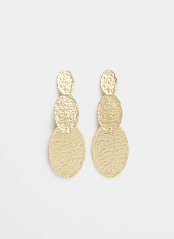 Tiered Disc Earrings made by Melanie Lyne