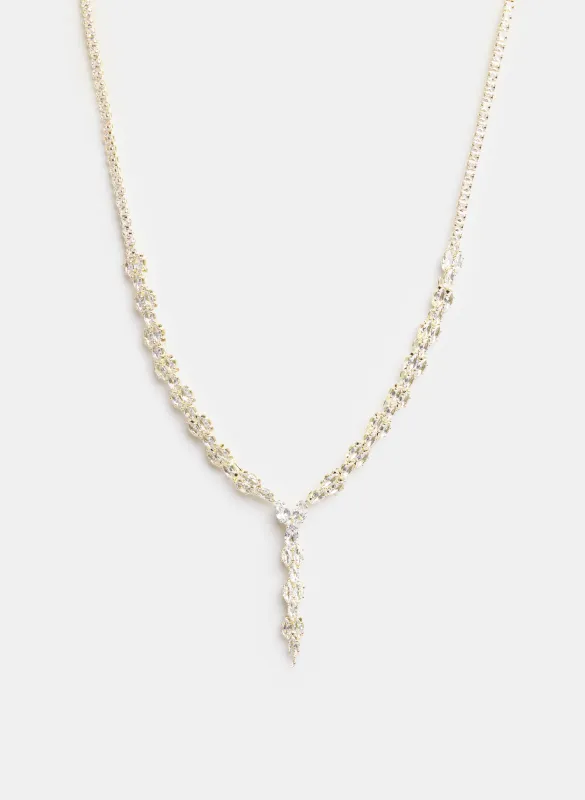Crystal Y Necklace made by Melanie Lyne