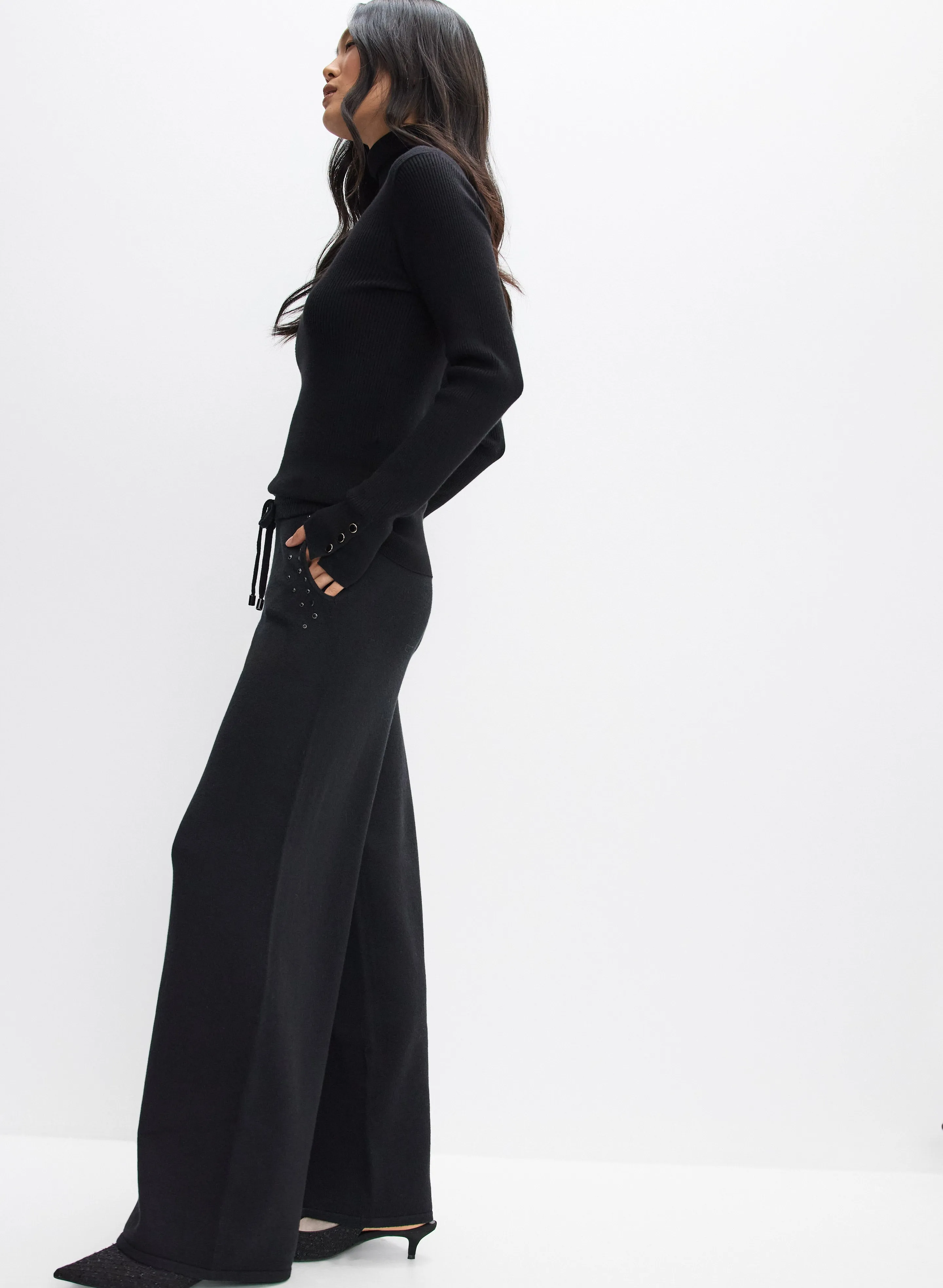 Joseph Ribkoff - Knit Wide-Leg Pants sold by Melanie Lyne product image thumbnail 5