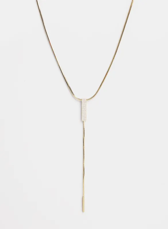 Rectangular Crystal Pendant Necklace made by Melanie Lyne