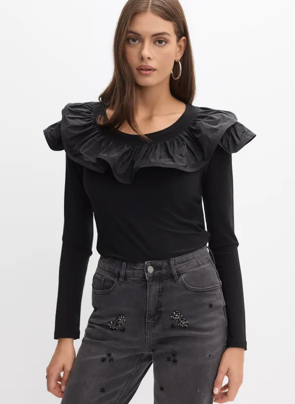 Joseph Ribkoff - Ruffle Detail Top made by Melanie Lyne