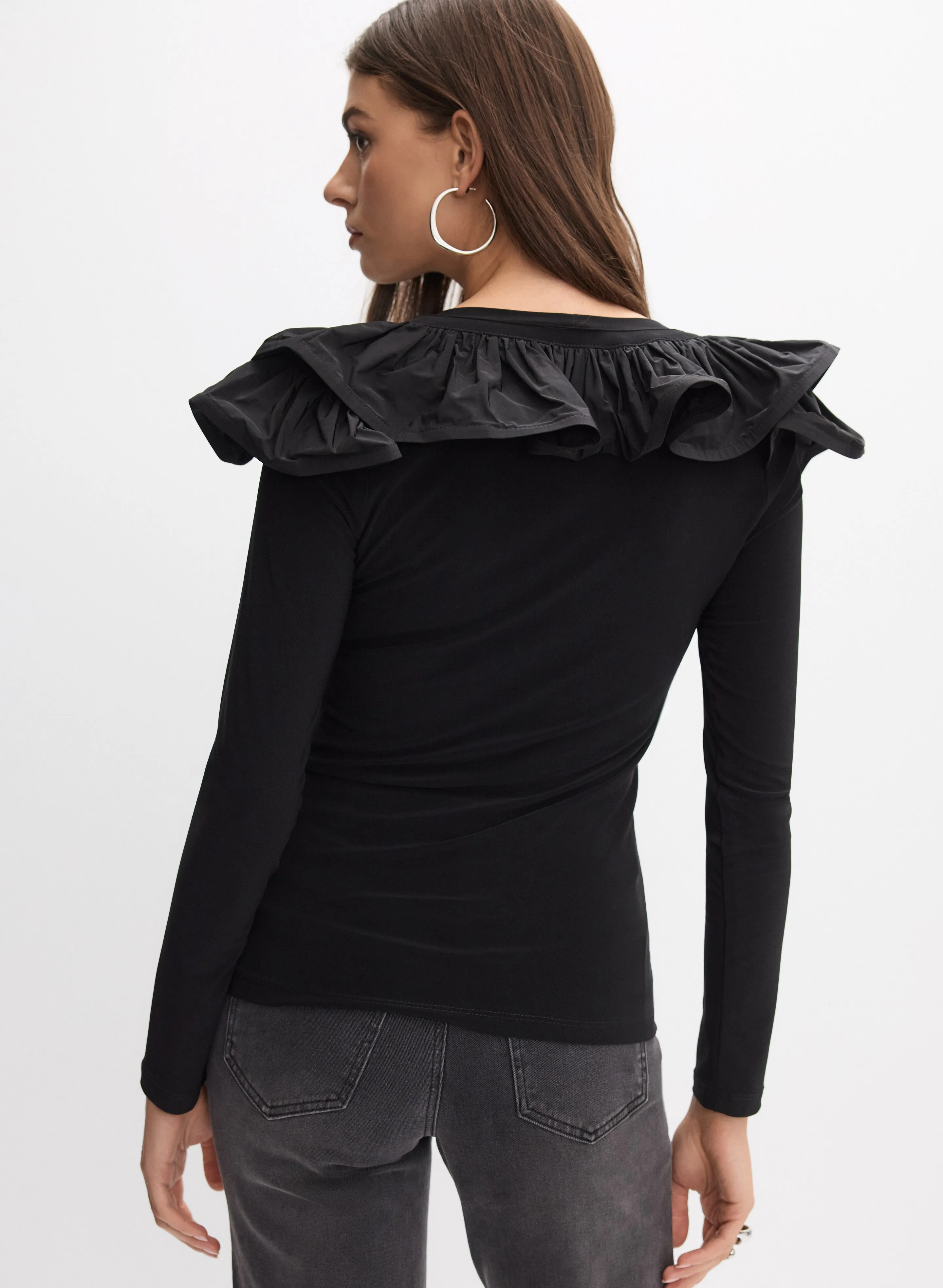 Joseph Ribkoff - Ruffle Detail Top sold by Melanie Lyne product image thumbnail 4