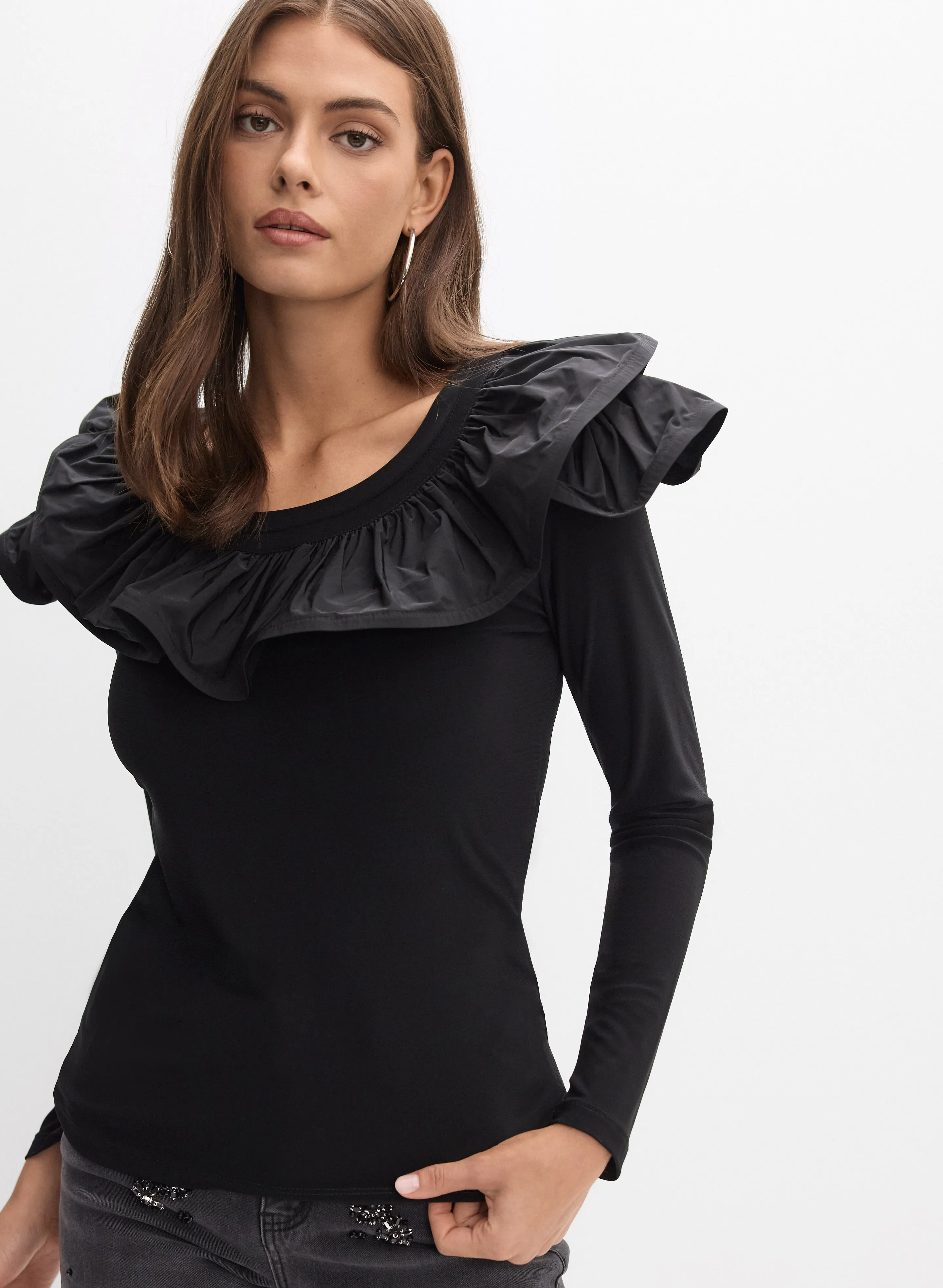 Joseph Ribkoff - Ruffle Detail Top sold by Melanie Lyne product image thumbnail 5