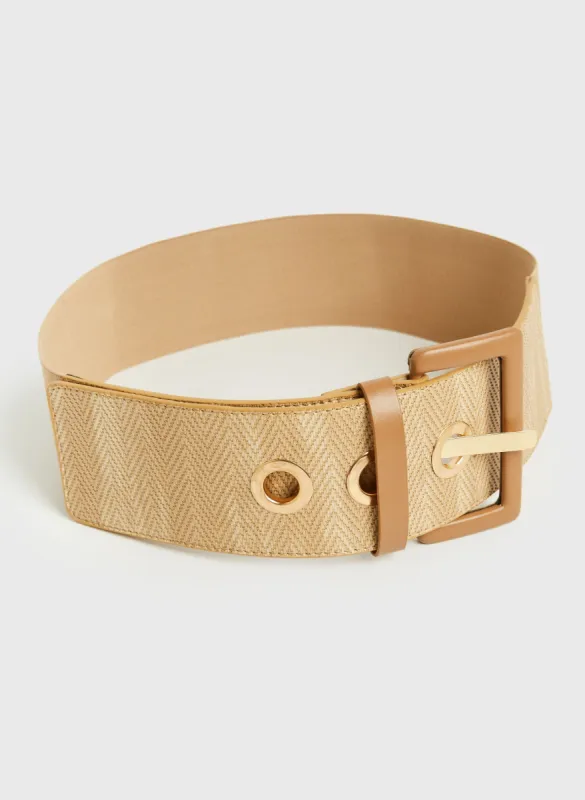 Rectangular Buckle Elastic Belt sold by Melanie Lyne
