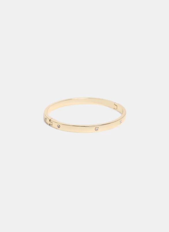 Crystal Insert Hinge Bangle sold by Melanie Lyne