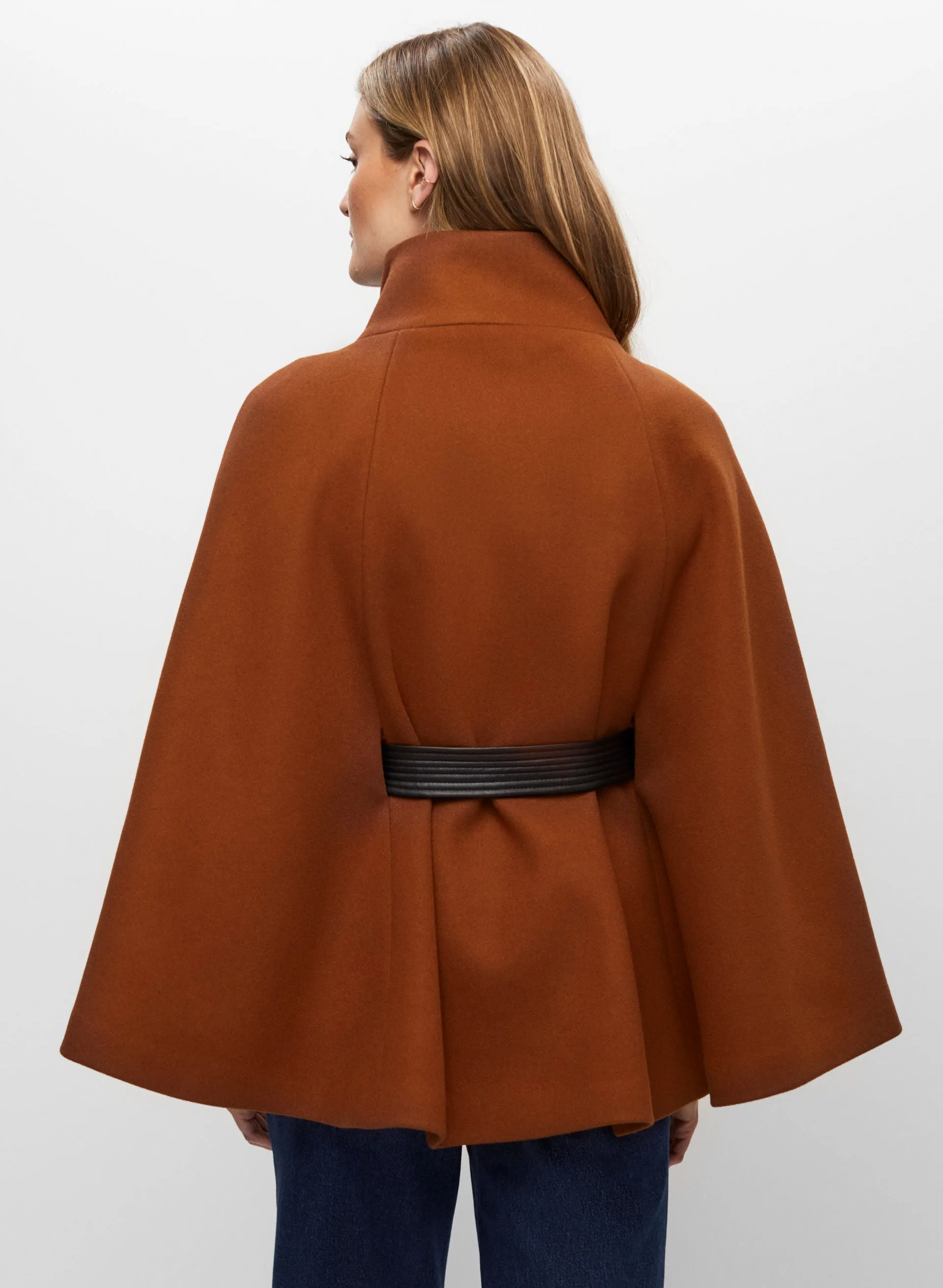 Belted Wool-Blend Cape sold by Melanie Lyne product image thumbnail 2