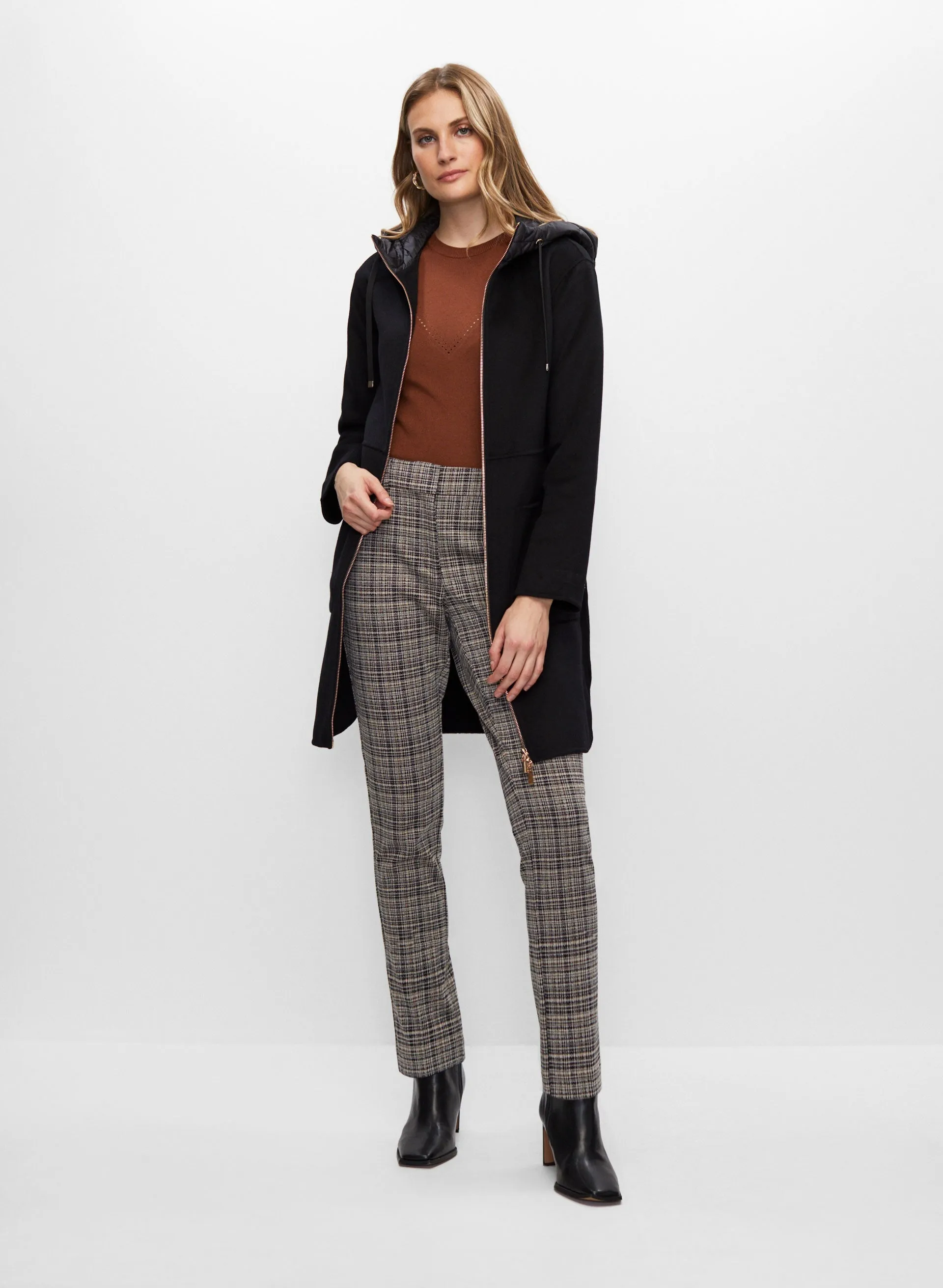 Quilted Hood Wool Blend Coat sold by Melanie Lyne product image thumbnail 4