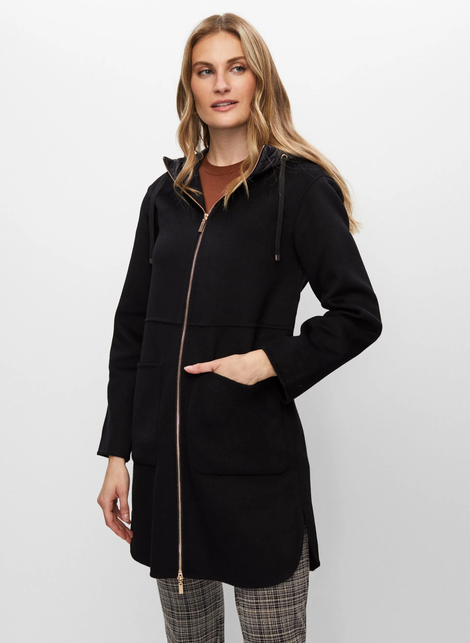 Quilted Hood Wool Blend Coat sold by Melanie Lyne