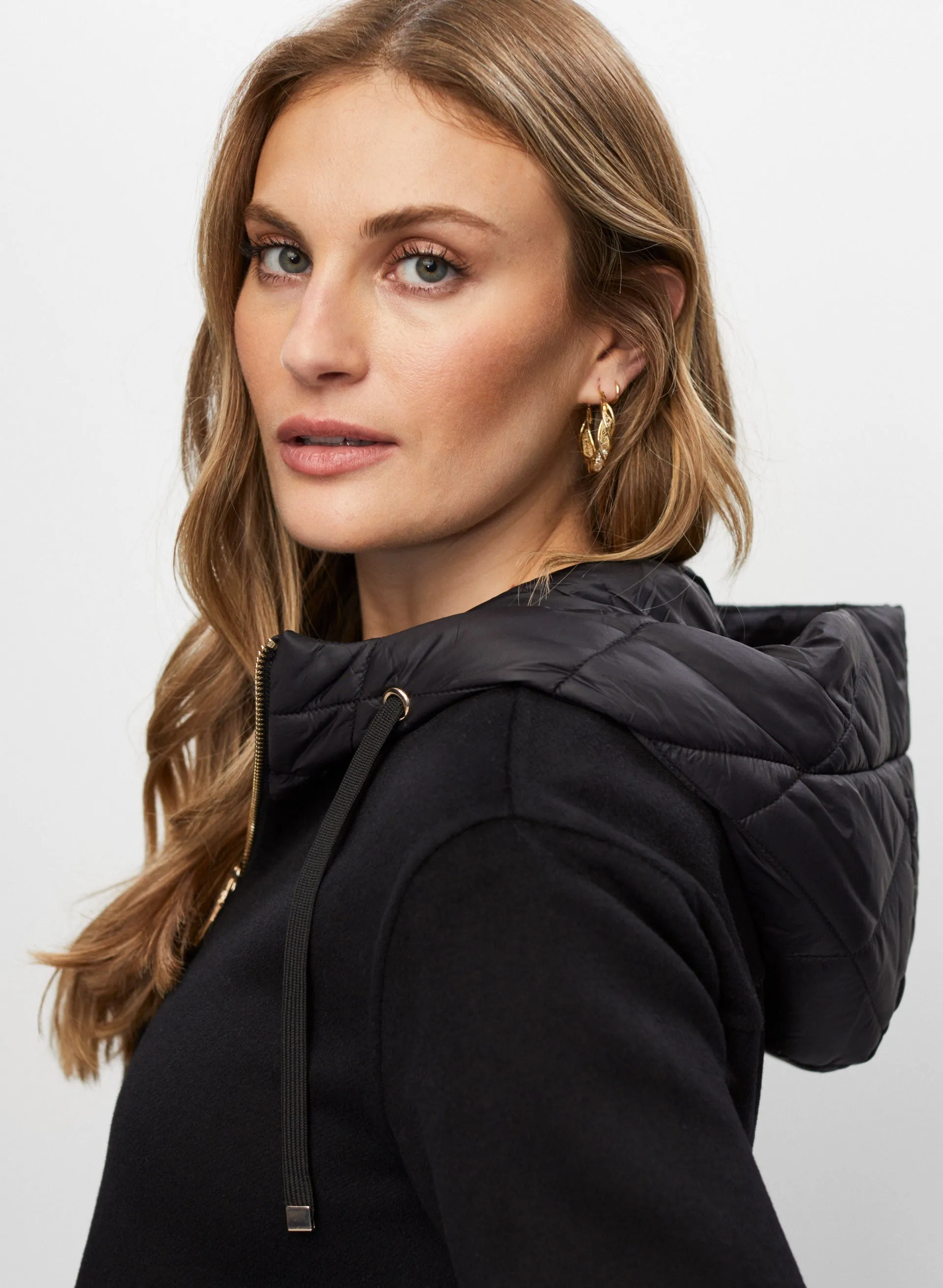 Quilted Hood Wool Blend Coat sold by Melanie Lyne product image thumbnail 3