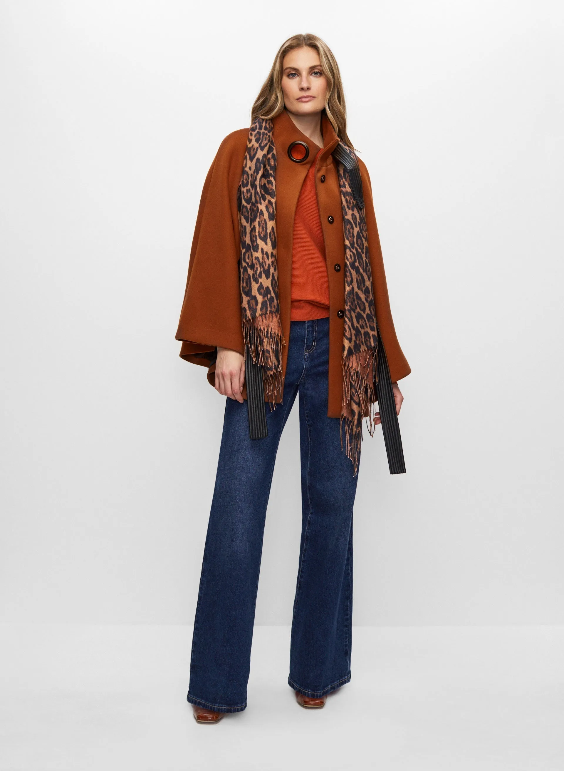 Belted Wool-Blend Cape sold by Melanie Lyne product image thumbnail 4