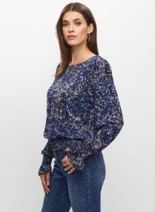 Smocked Abstract Print Top sold by Melanie Lyne