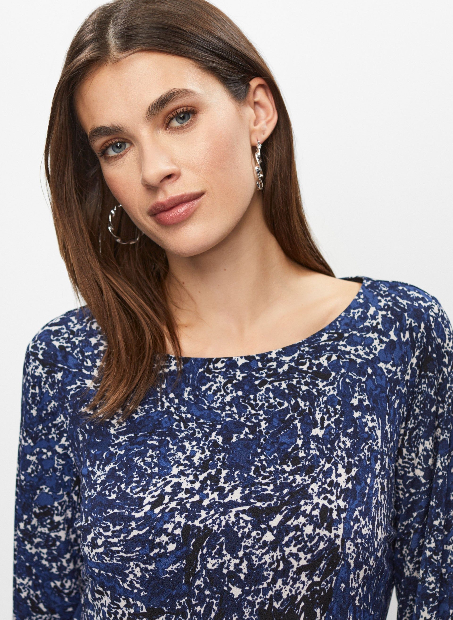 Smocked Abstract Print Top sold by Melanie Lyne product image thumbnail 2