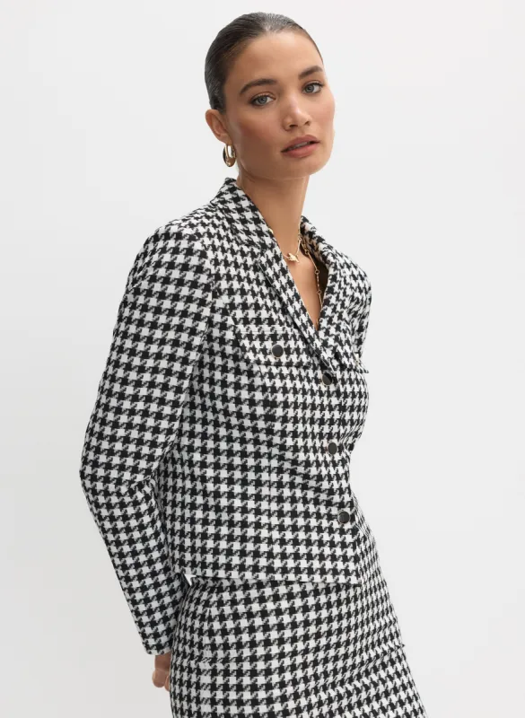 Houndstooth Print Jacket sold by Melanie Lyne