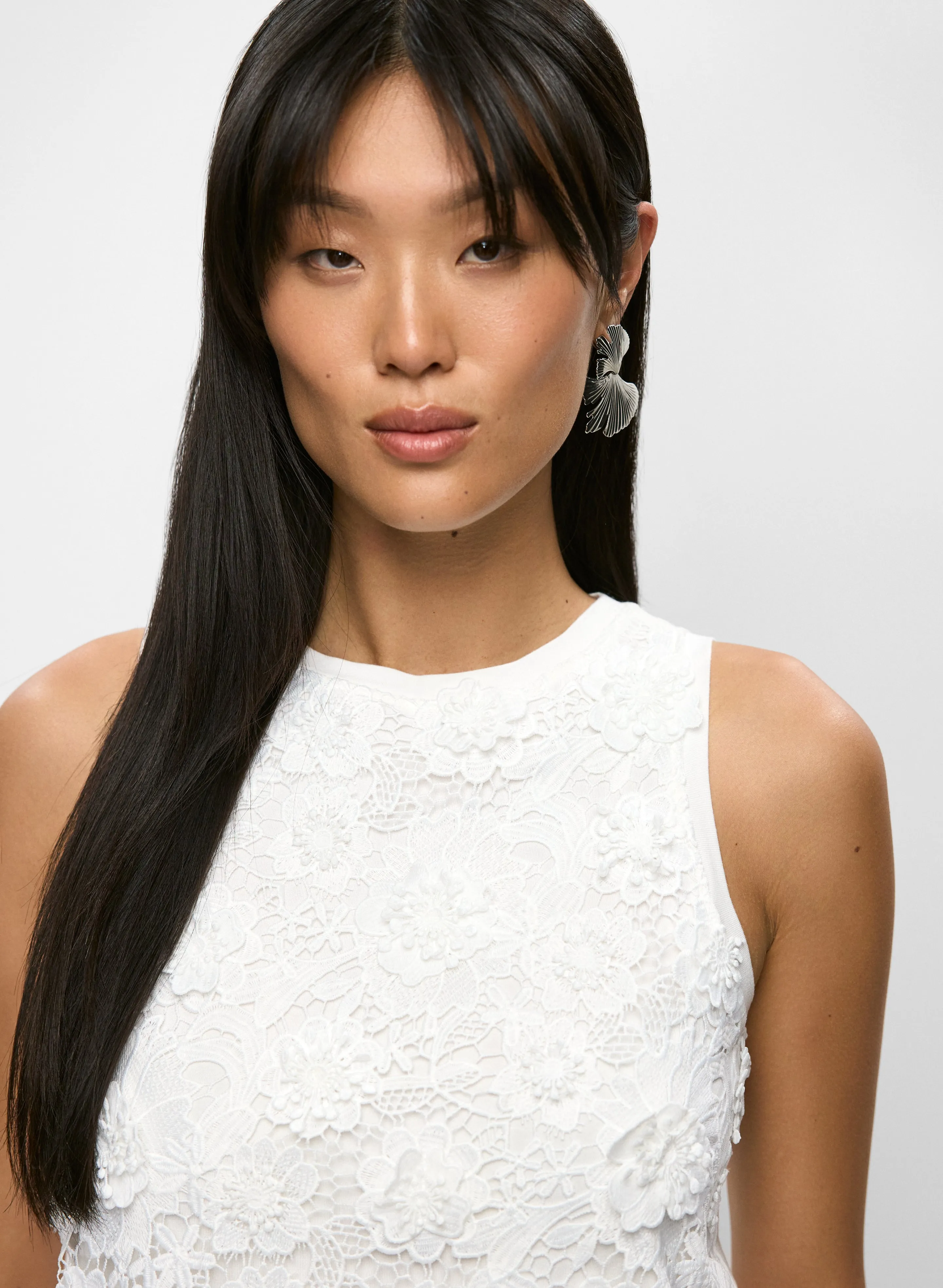 Lace Insert Sleeveless Top sold by Melanie Lyne product image thumbnail 2