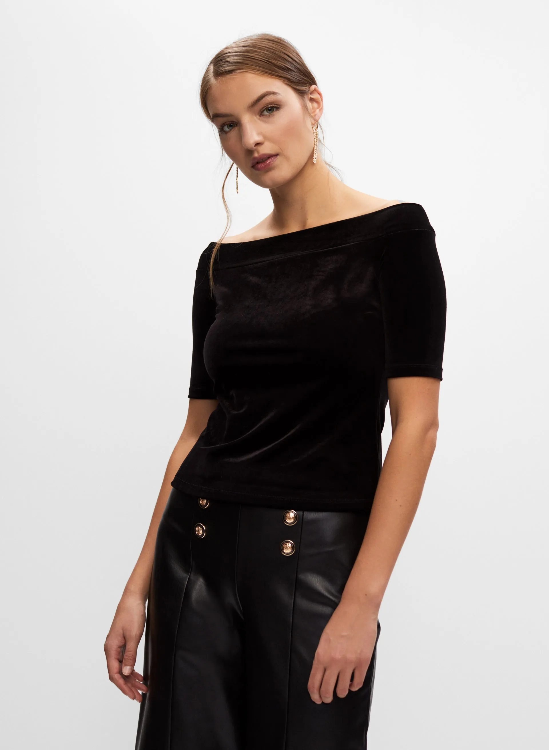 Velvet Off-the-Shoulder Top sold by Melanie Lyne