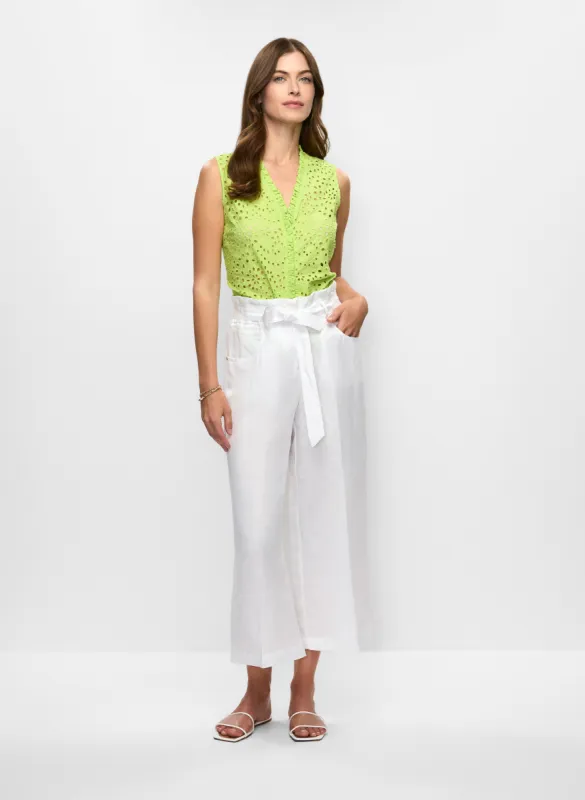 Frilled Eyelet Blouse & Cropped Pants sold by Melanie Lyne