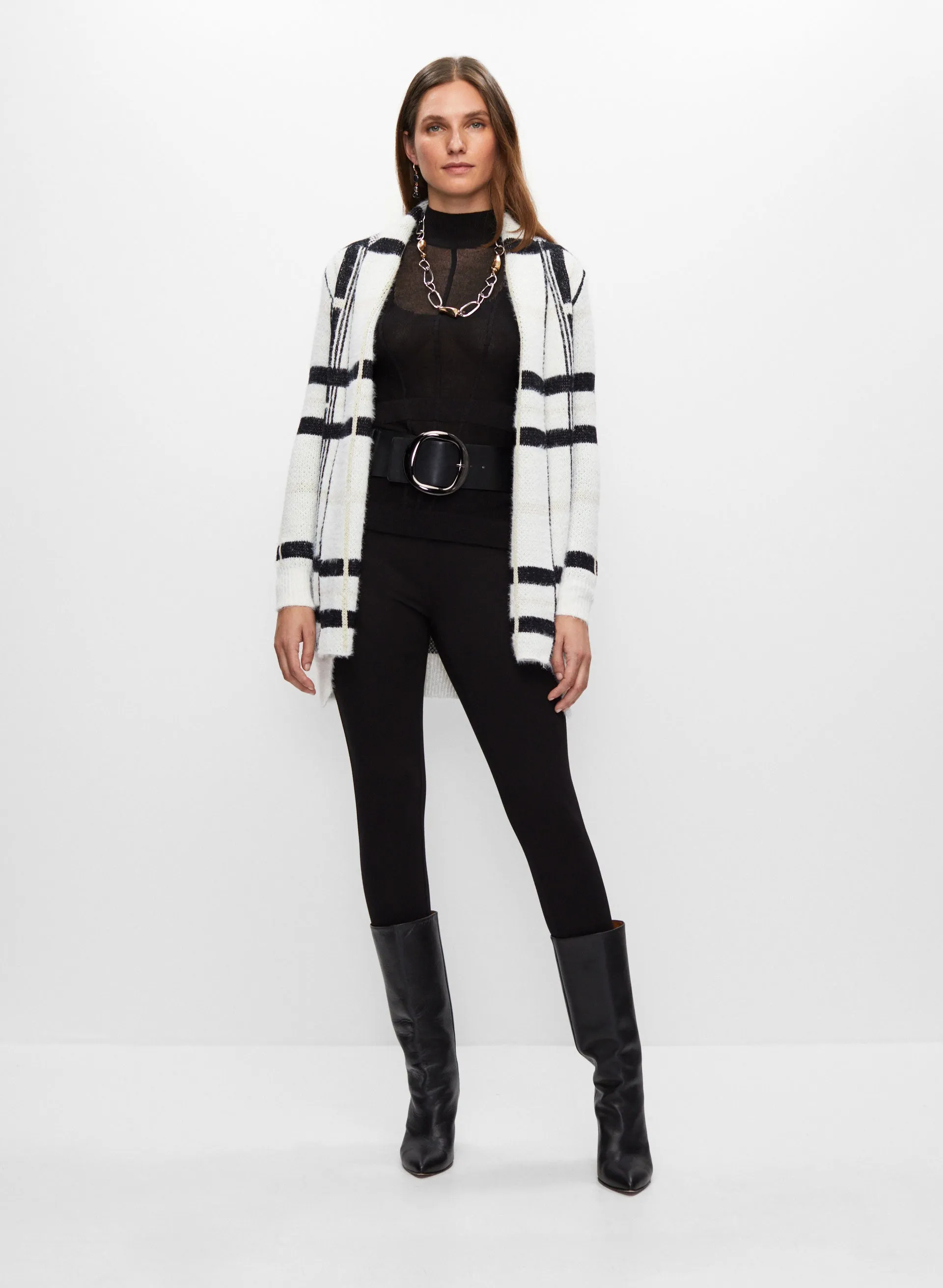 Frank Lyman - Plaid Knit Cardigan sold by Melanie Lyne product image thumbnail 3