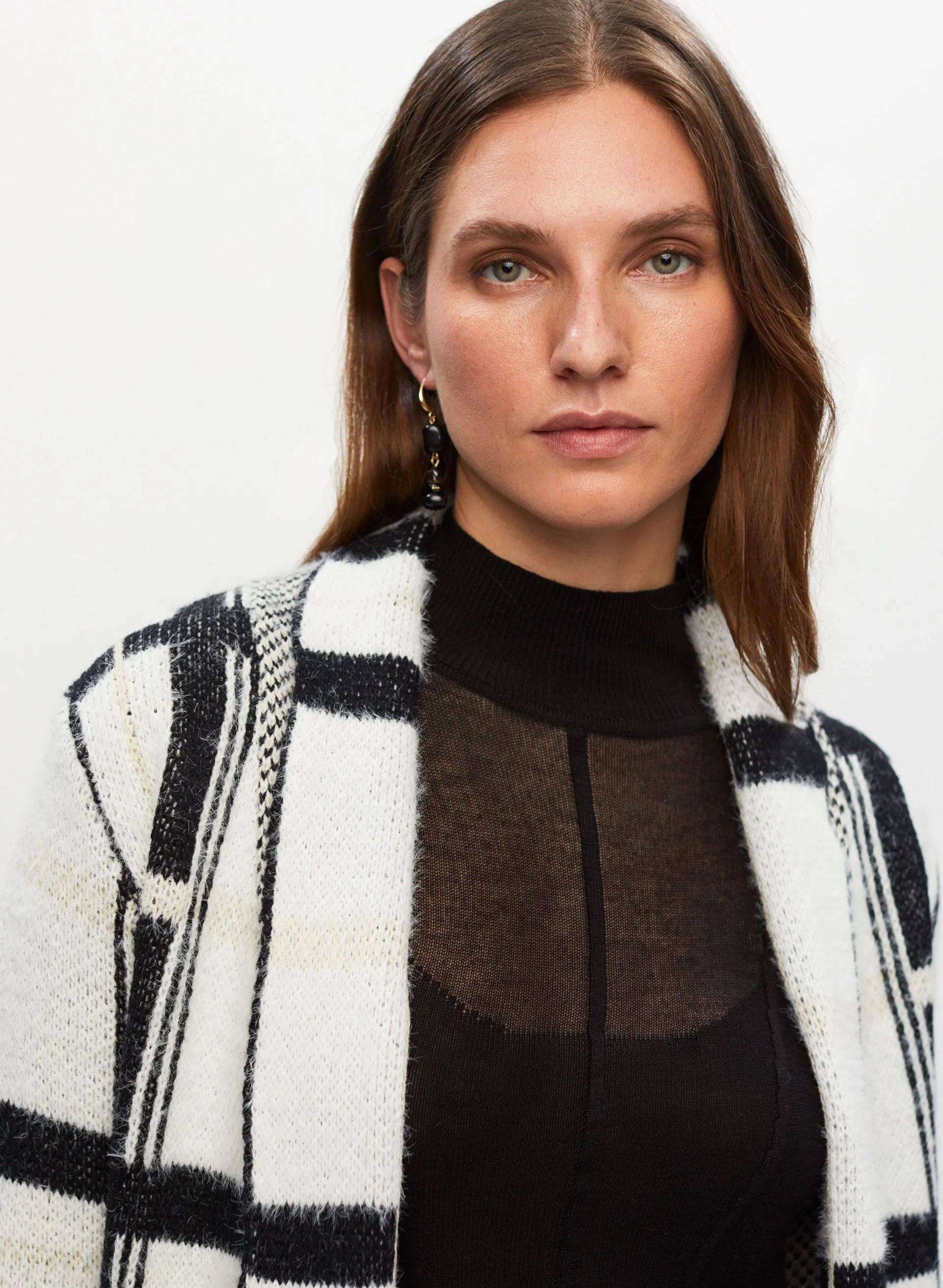 Frank Lyman - Plaid Knit Cardigan sold by Melanie Lyne product image thumbnail 2