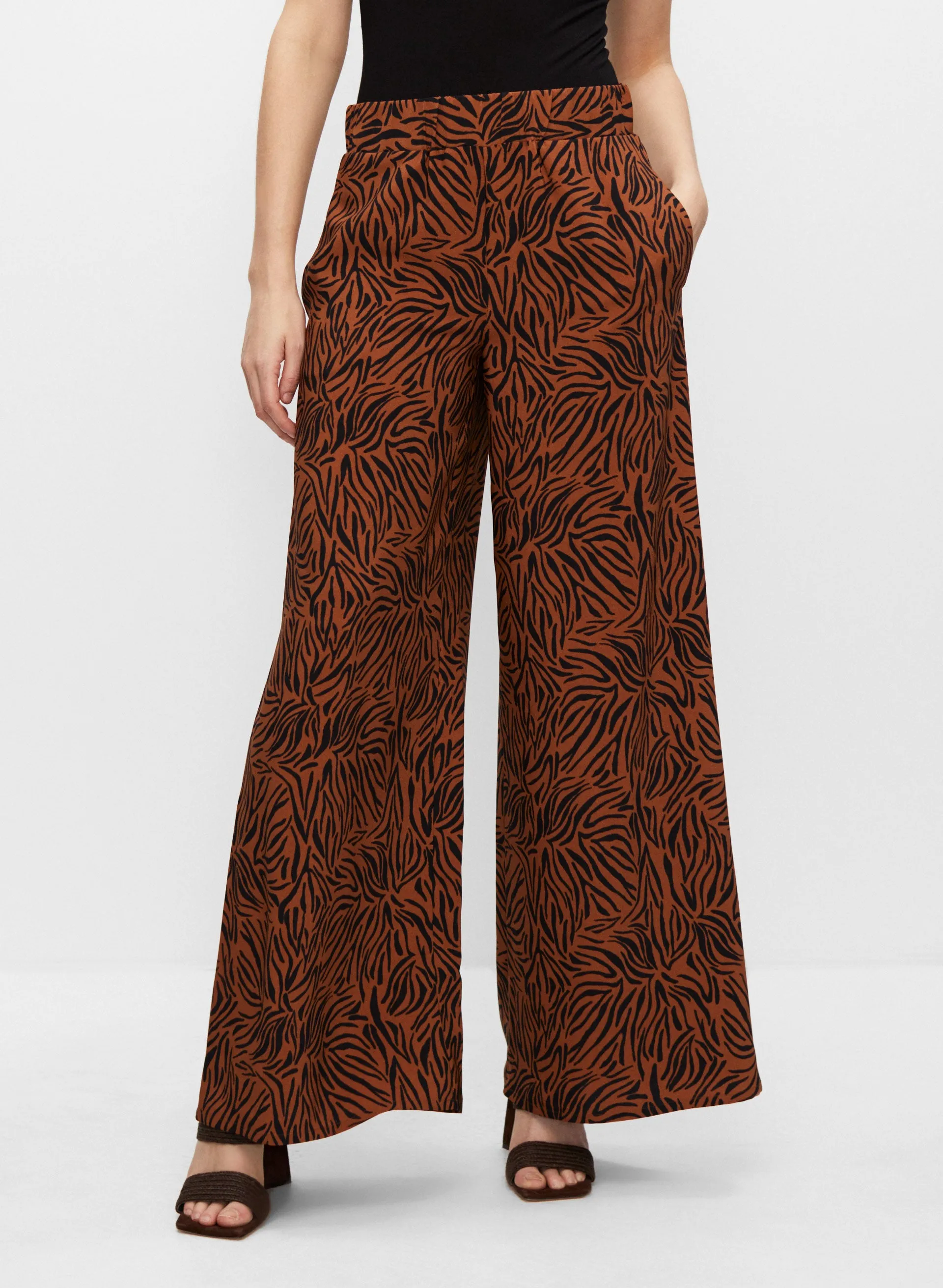 Zebra Print Wide Leg Pants sold by Melanie Lyne