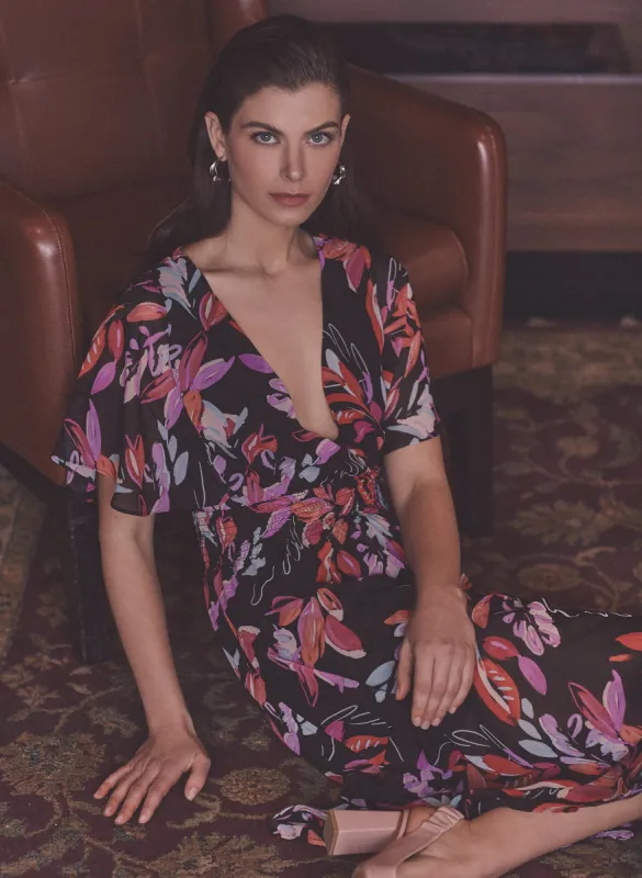 Watercolour Leaf Print Day Dress sold by Melanie Lyne