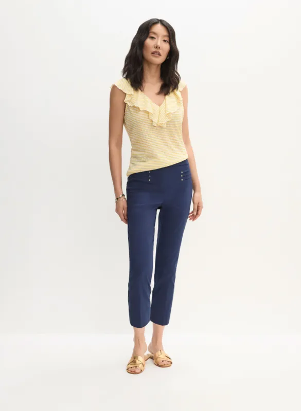 Sleeveless Striped Top & Slit Hem Capris sold by Melanie Lyne