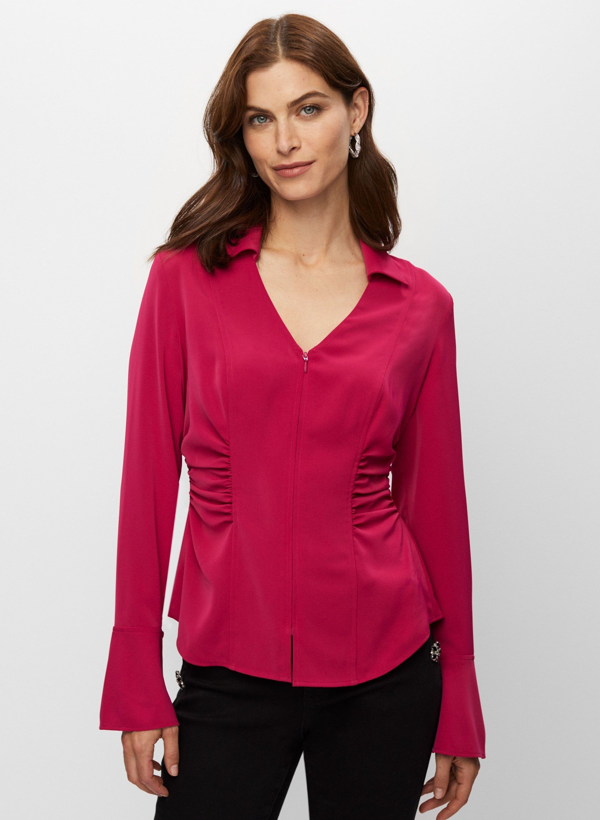 Ruched Long Sleeve Blouse sold by Melanie Lyne product image thumbnail 2
