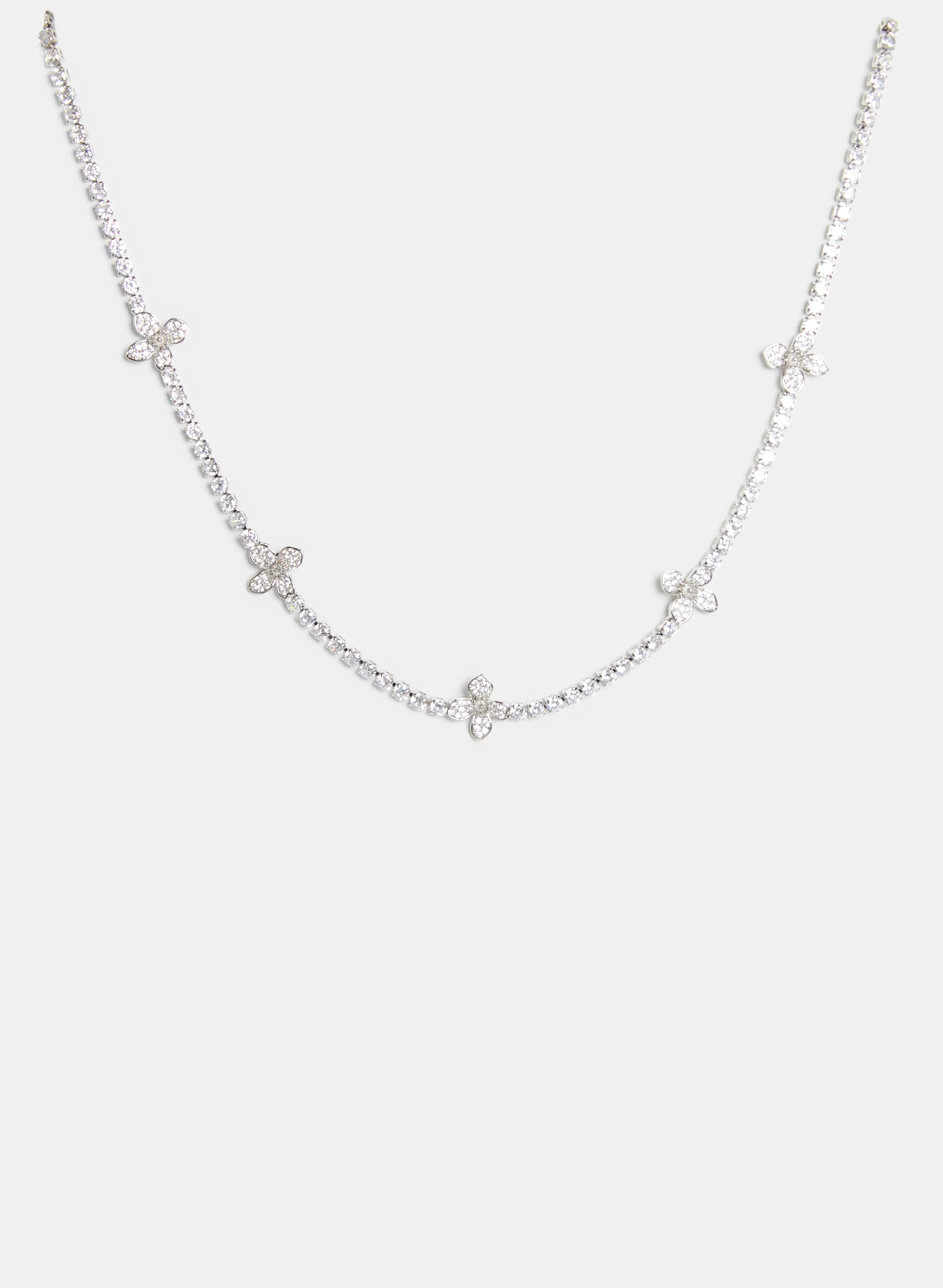 Flower & Crystal Insert Necklace sold by Melanie Lyne