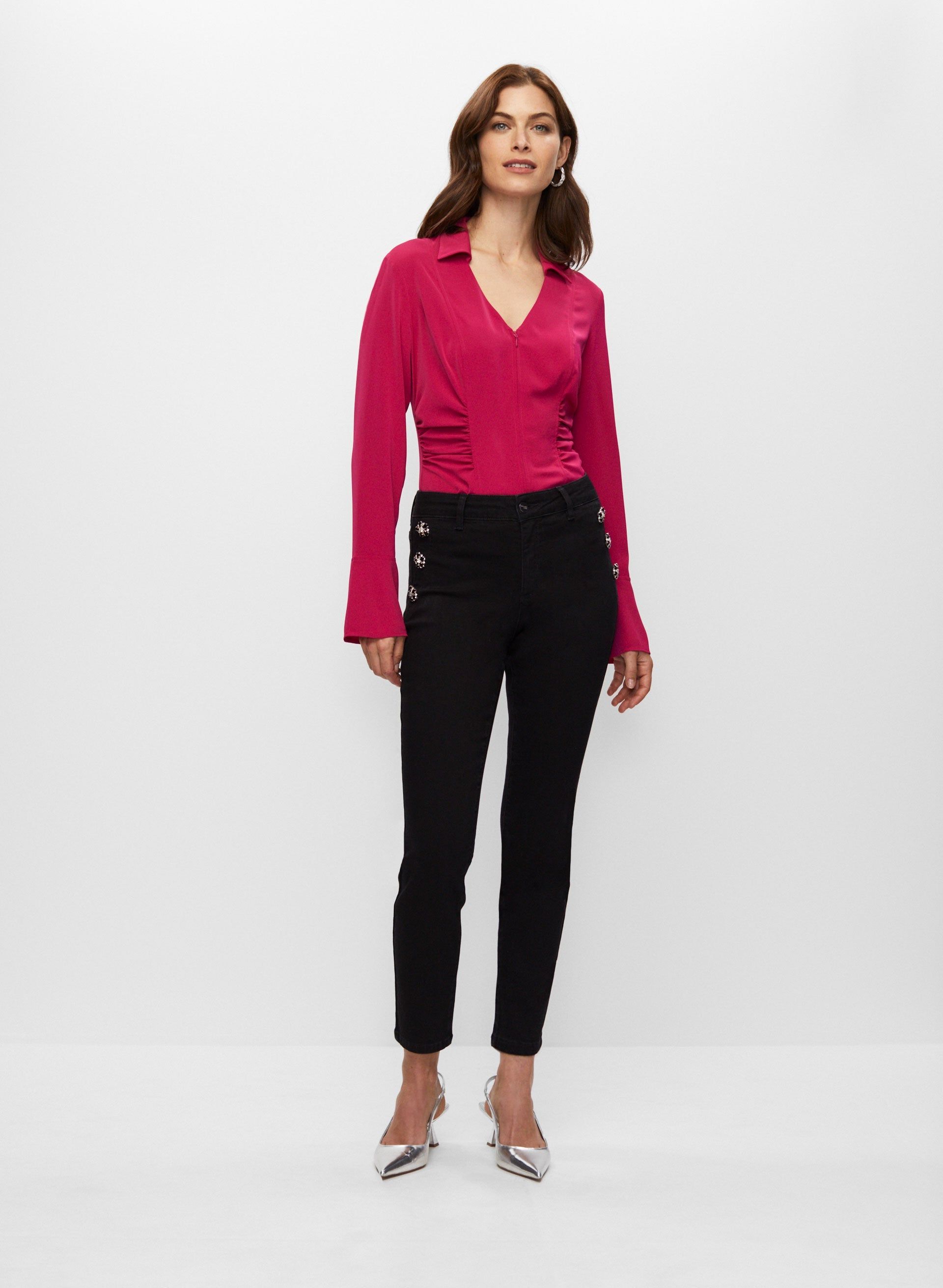 Ruched Long Sleeve Blouse sold by Melanie Lyne product image thumbnail 3